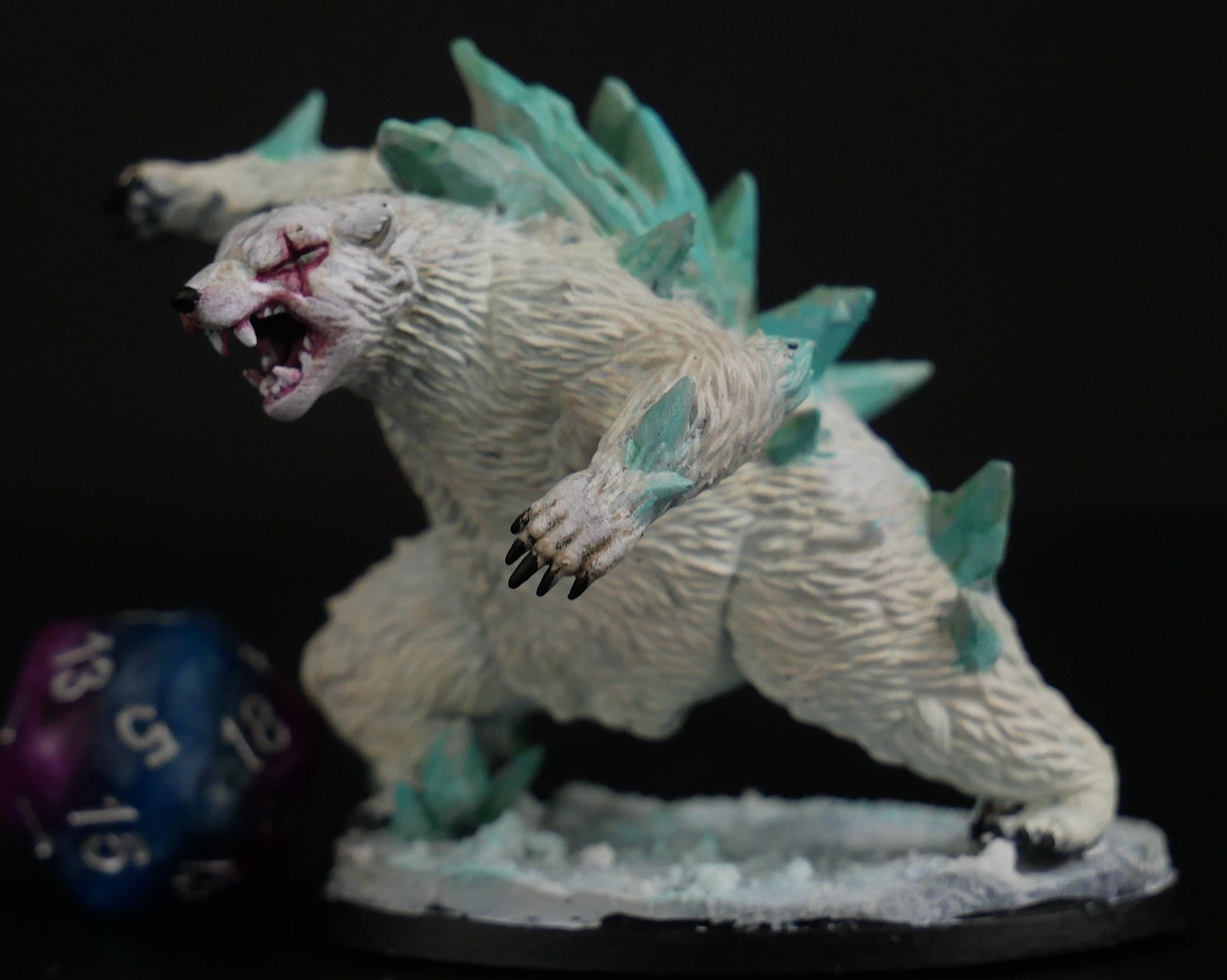 Custom painted Frozen Polar Bear miniature variant B | TTRPG | RPG | DND