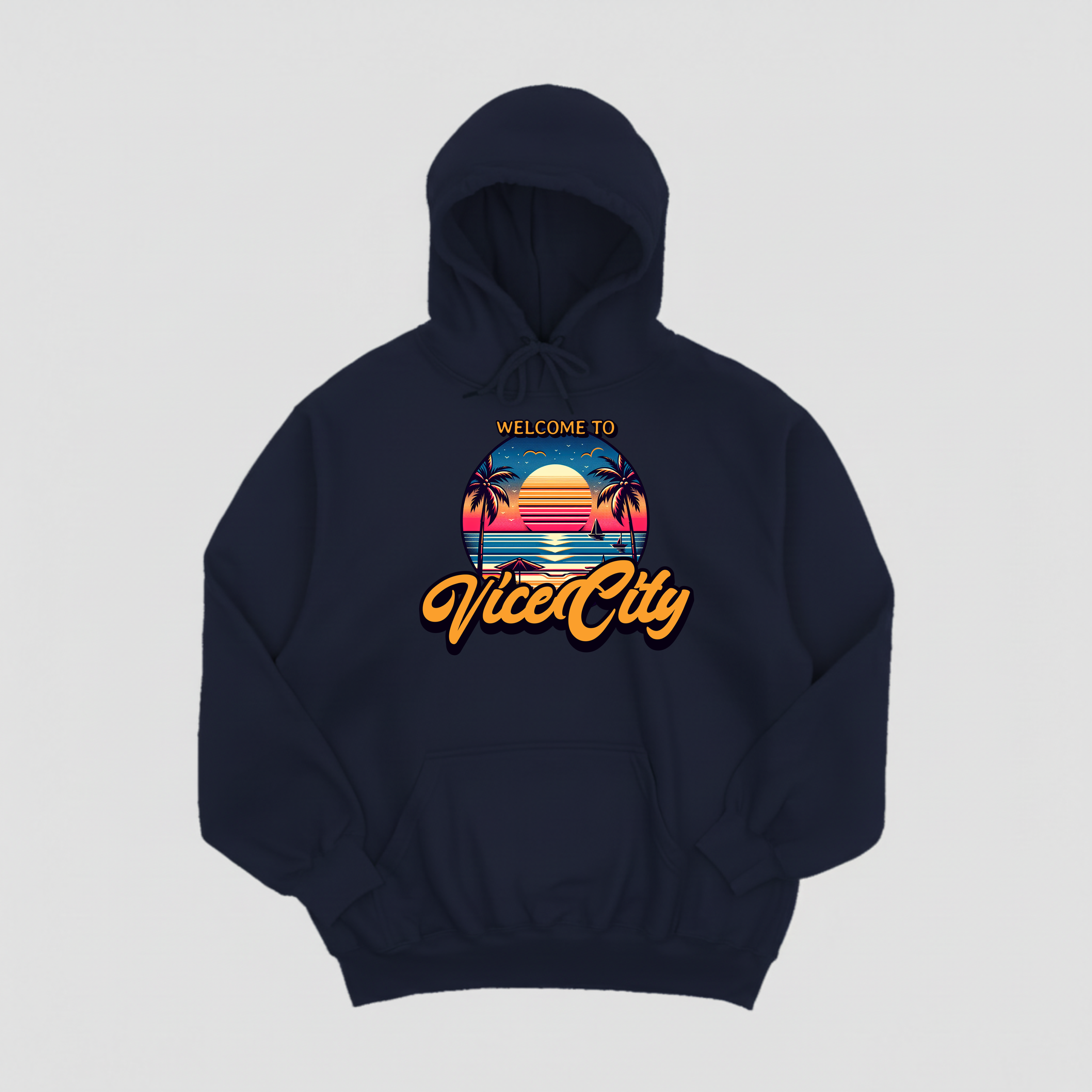 Welcome to Vice City Navy Hoodie