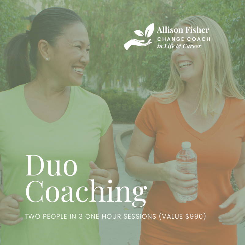 Duo Coaching - Two people in 3 one hour sessions (Value $990)