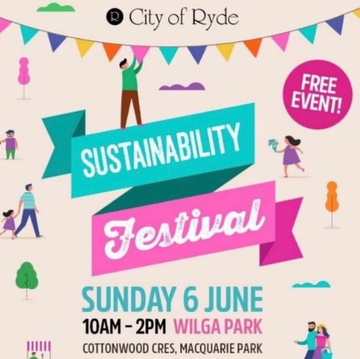 Food trucks, coffee, jumping castles and workshops! Head on down to Wilga Park this Sunday for the @cityofryde Sustainability Festival!
