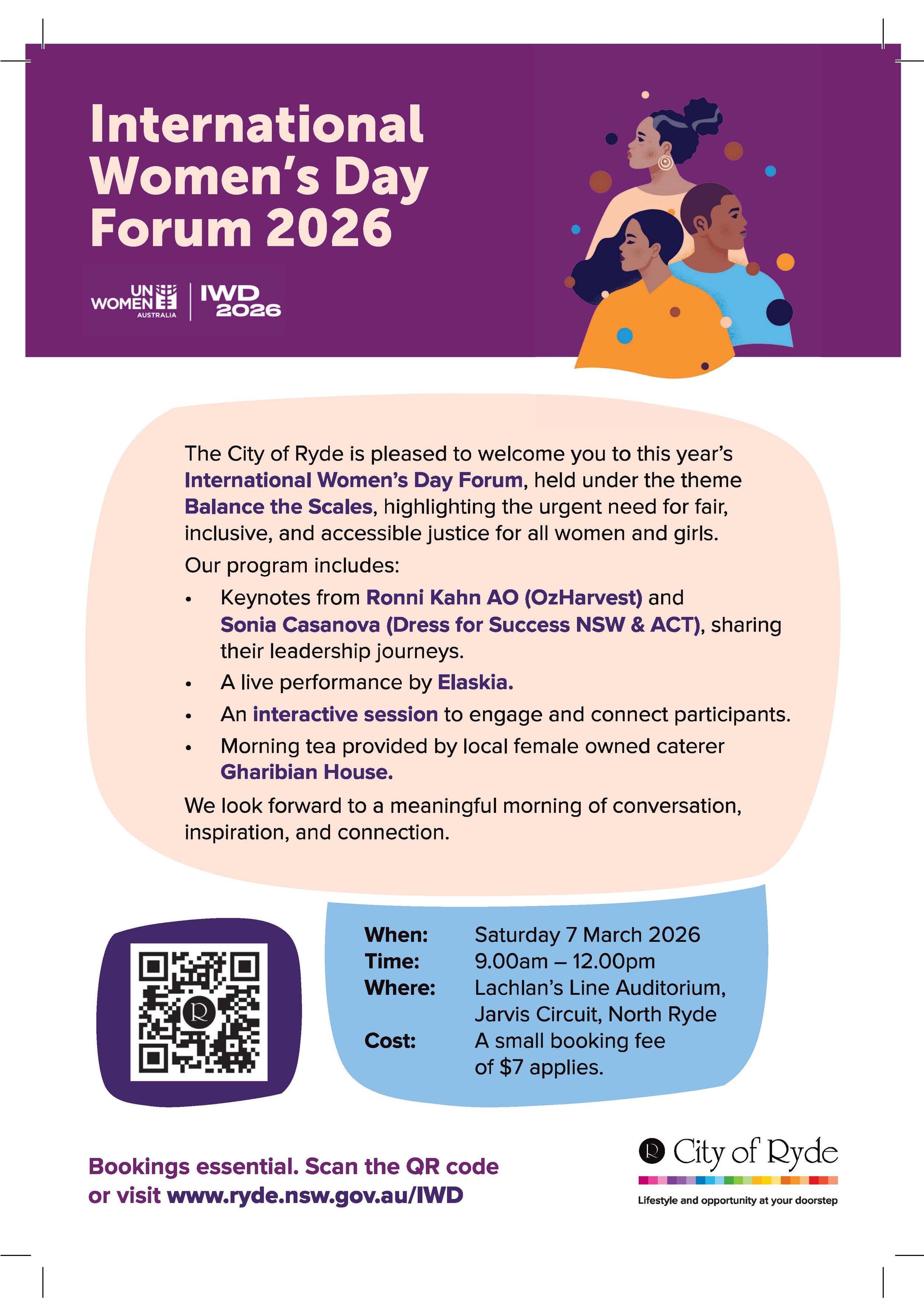 City of Ryde International Women's Day Forum Featuring Ronni Kahn AO, CEO OzHarvest
