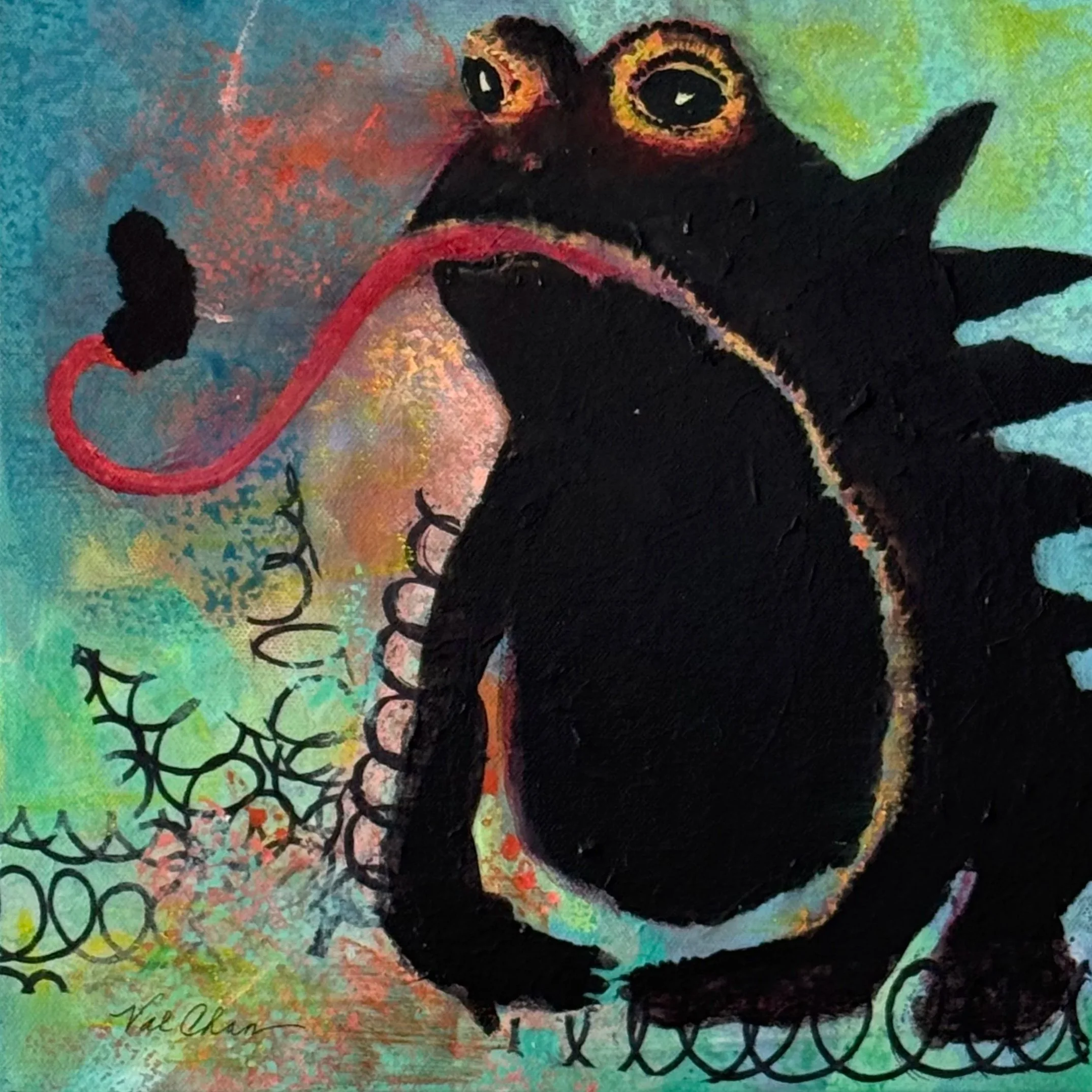 Open Sesame  12”x12”  Mixed Media
