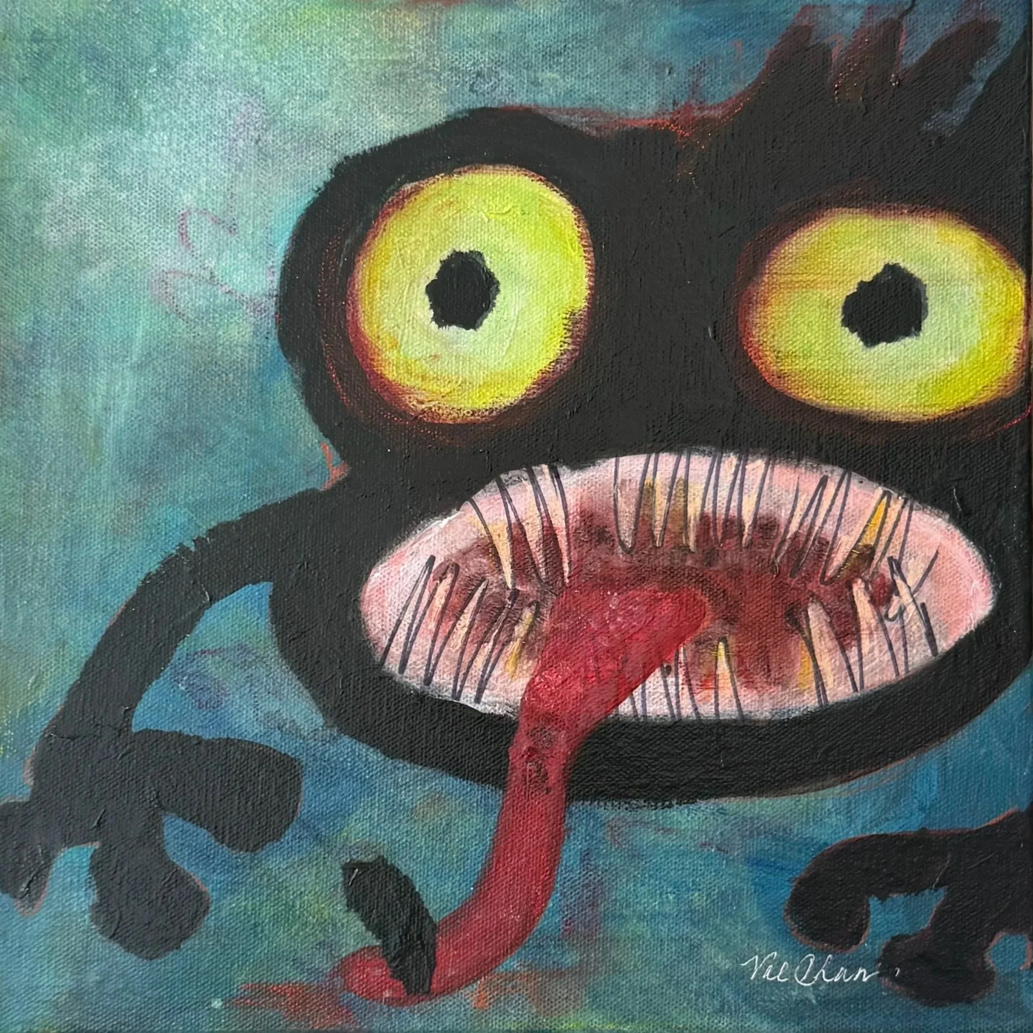 Roll Out the Red Carpet  12”x12’  Mixed Media