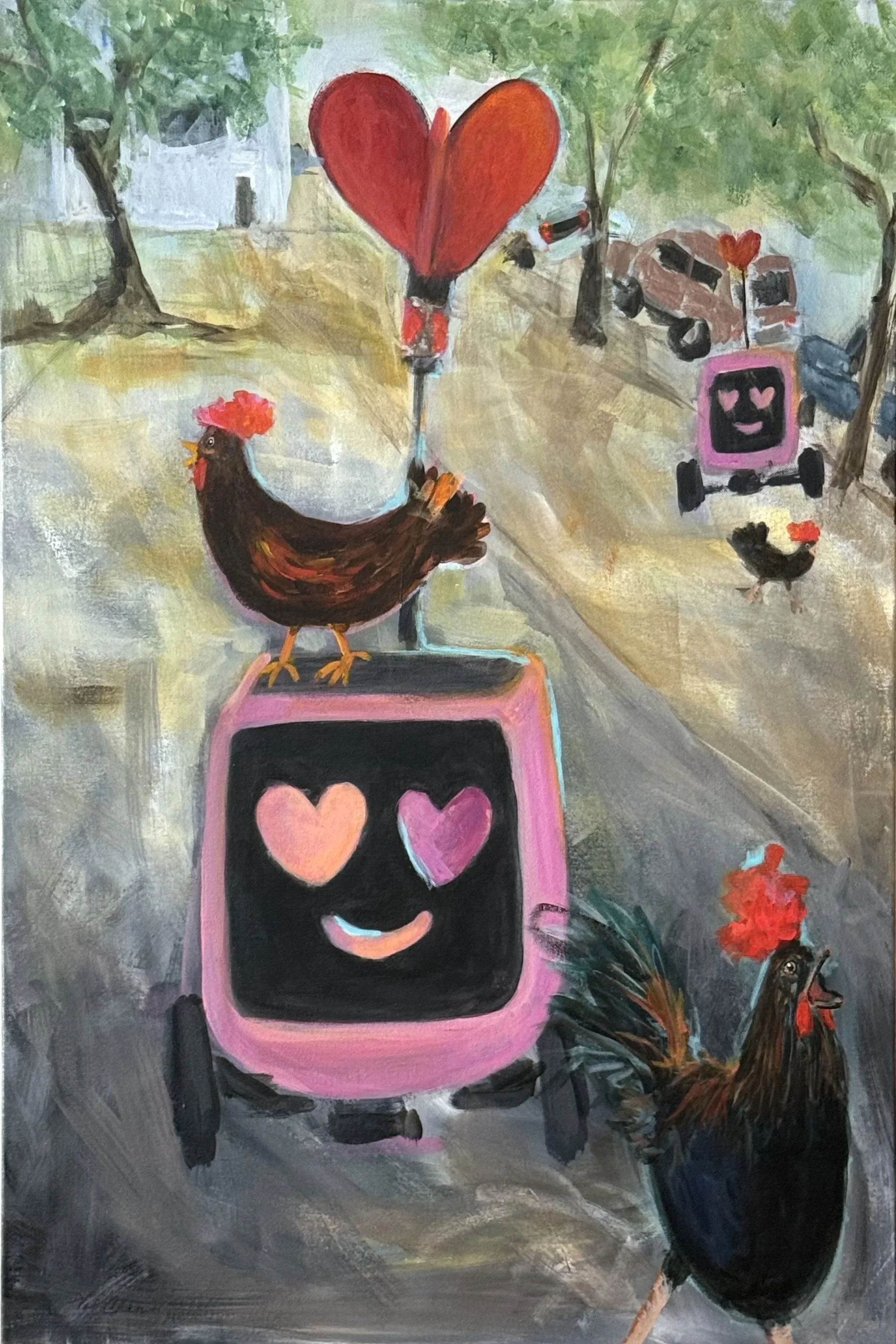 Fun with Robots 24”x36” Acrylic