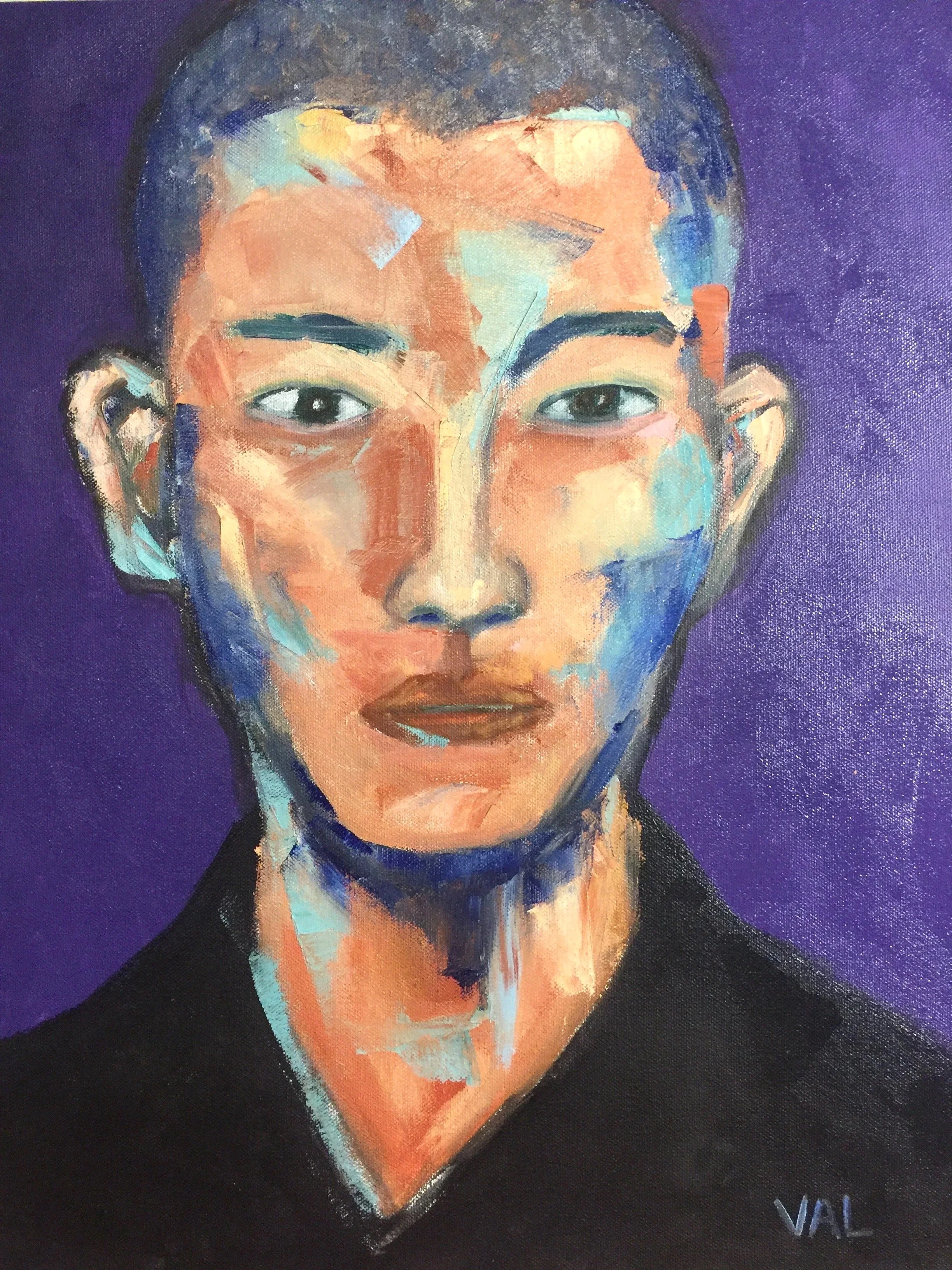 Hot Dude 16”x20” Oil