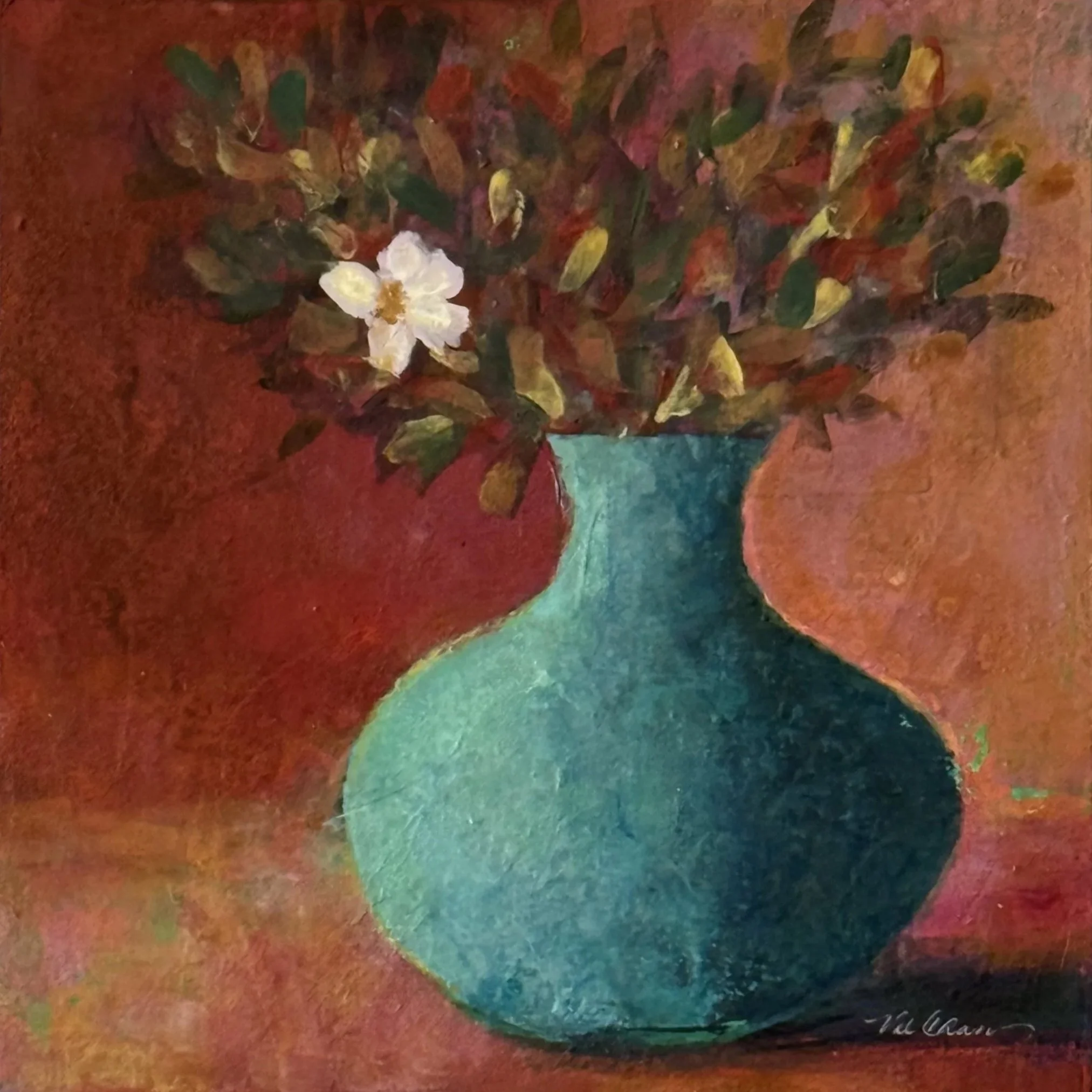 Autumn Bouquet 12”x12” Mixed Media
