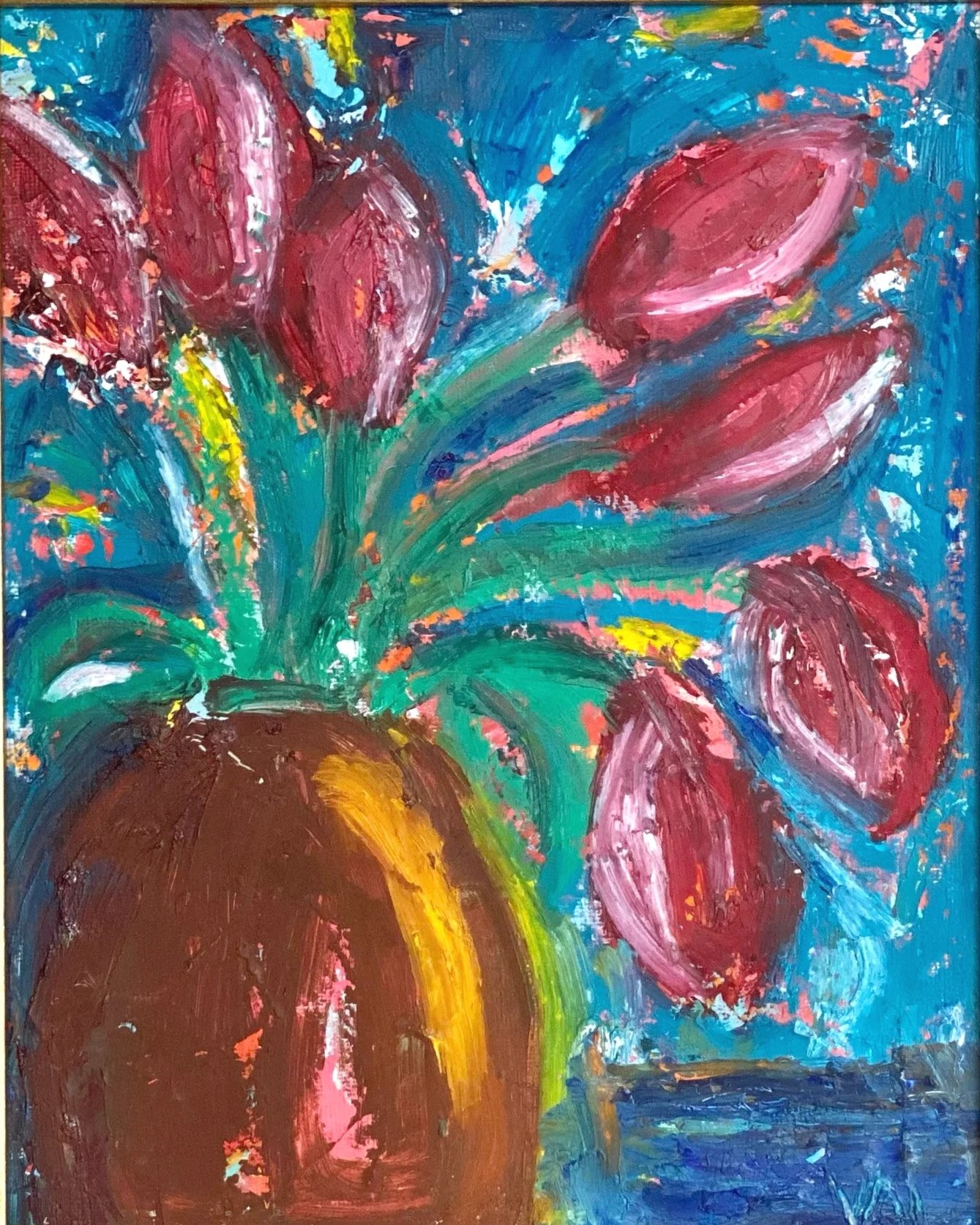 Tulips for Mom 8”x10”/Oil Sticks