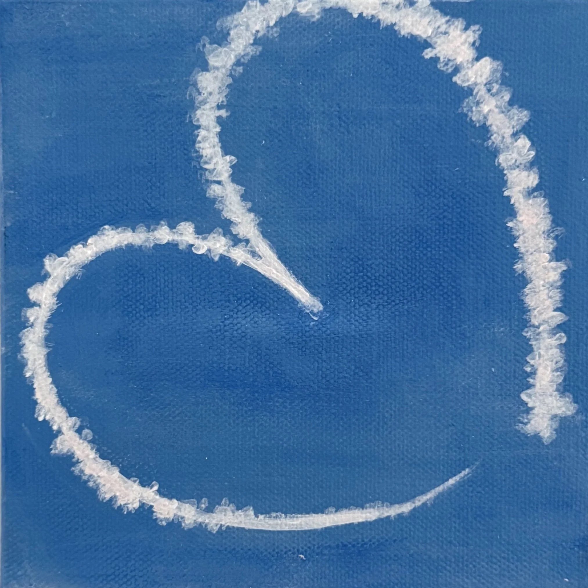 Sky Writing: Love 6”x6” Acrylic