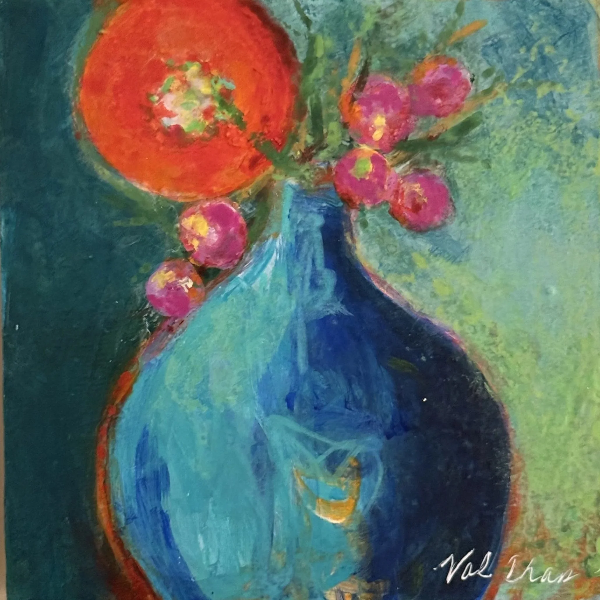Poppy Red Round 6”x6” Acrylic