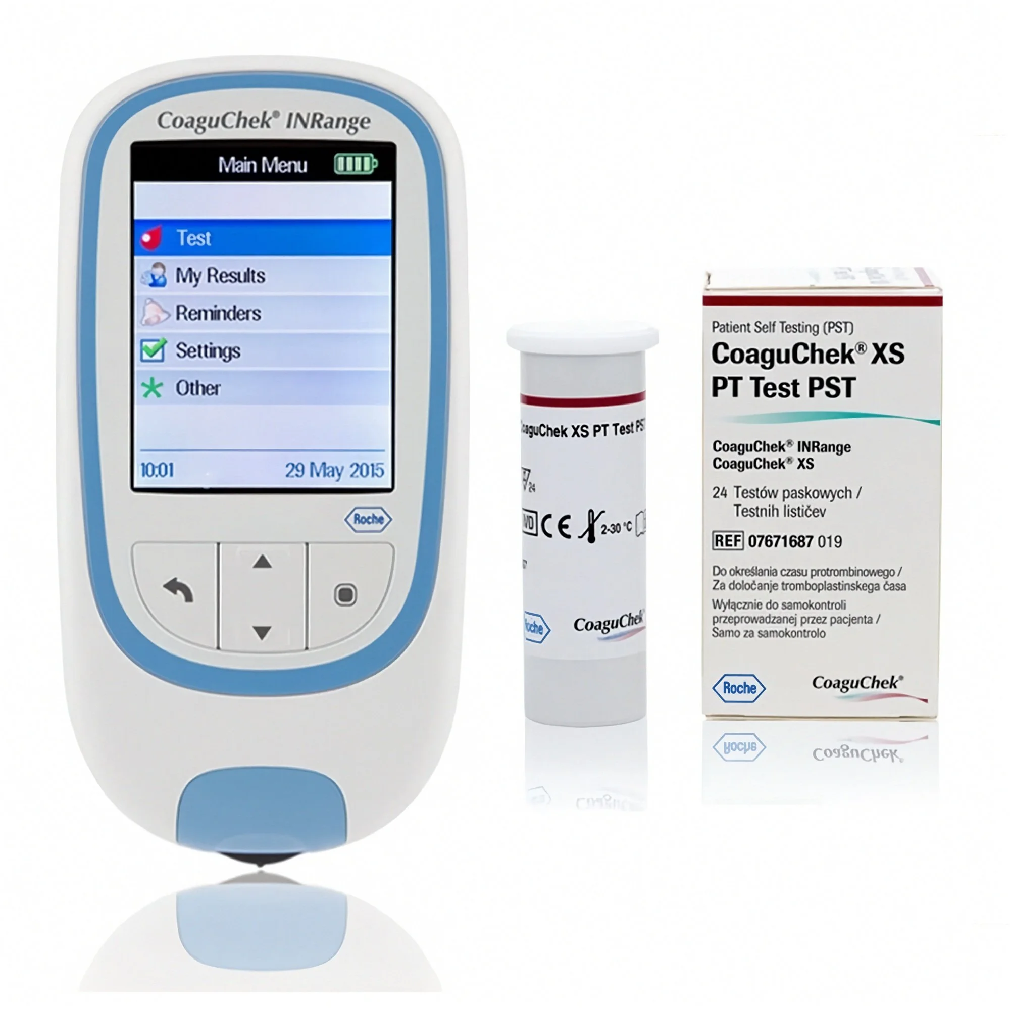 Roche Coaguchek XS PT & PST Meter Kit & 24 Test Strips -- Online SALE From $345