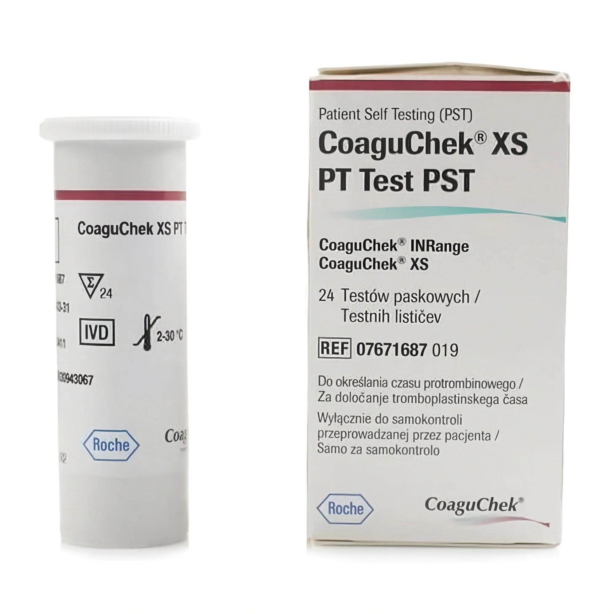 Roche Coaguchek XS PT Test PST Test Strips 6/Box & Code Chip
