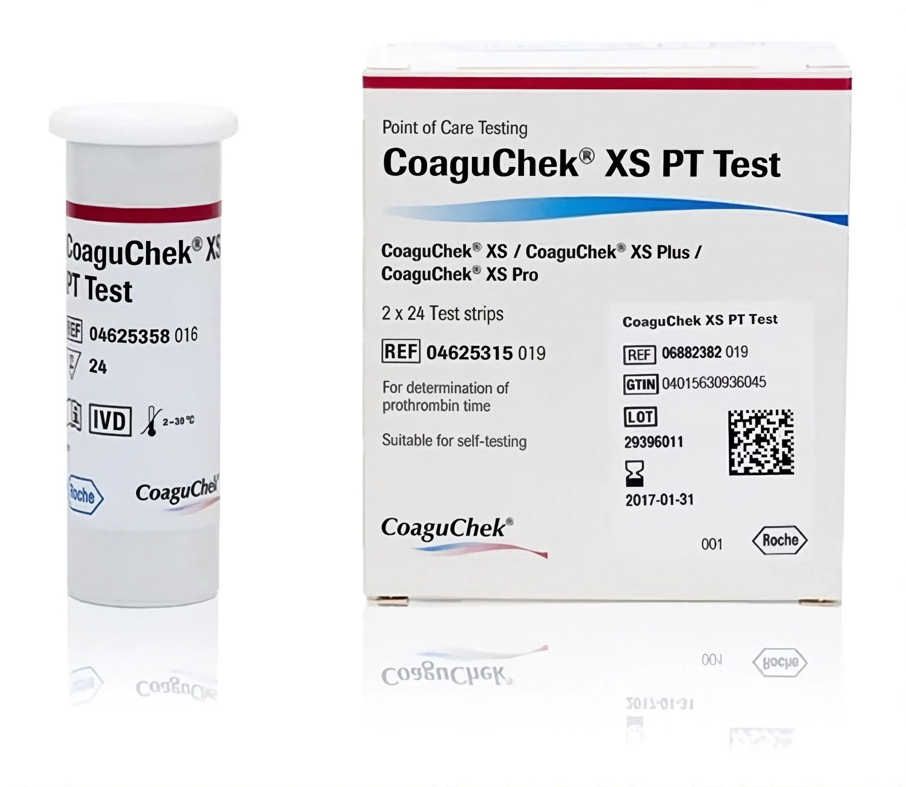 Roche Coaguchek XS PT Test PST Test Strips 48/Box & Code Chip