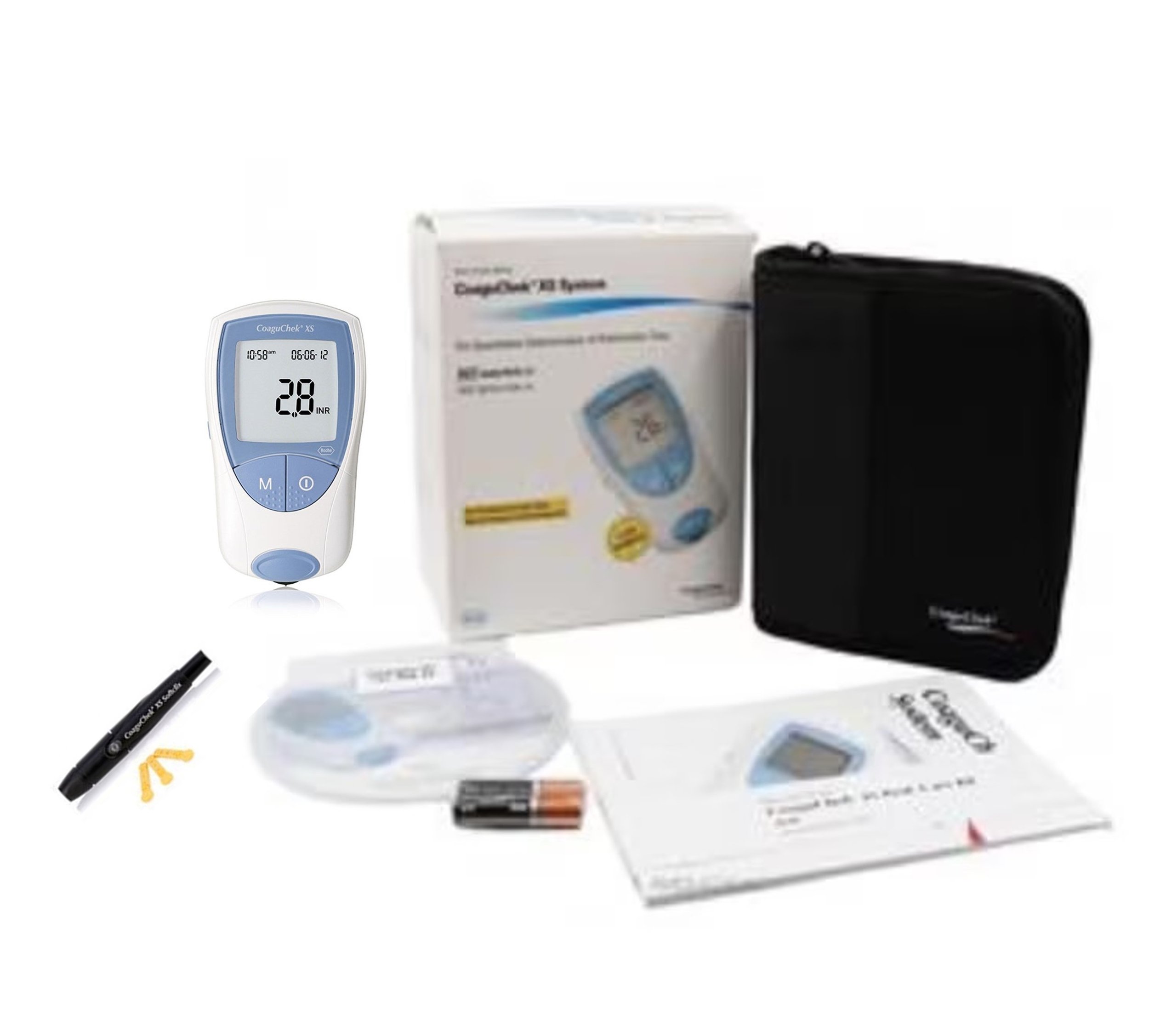 Roche CoaguChek XS PT/INR Meter Monitor Testing Kit (New, Open Box)