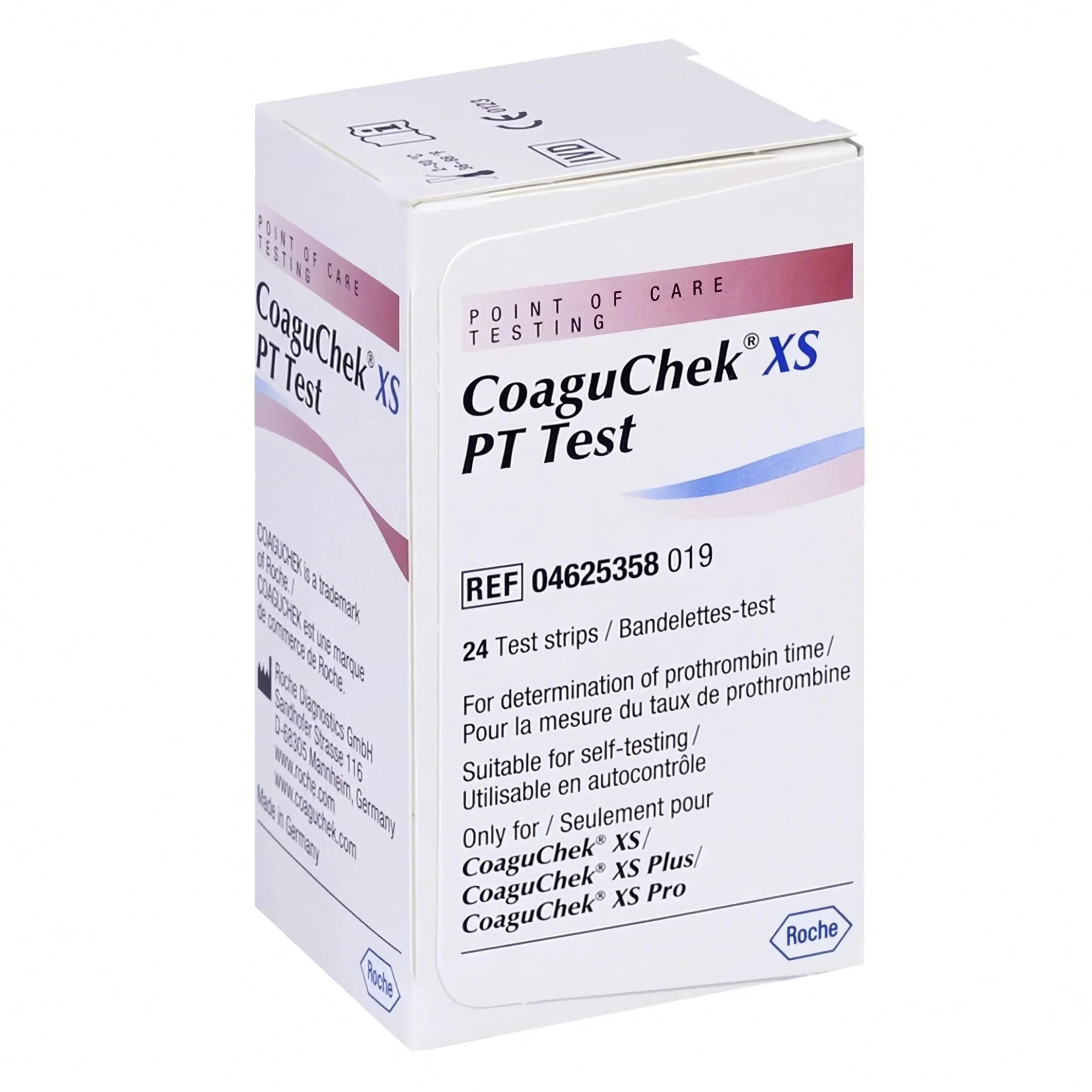 Roche Coaguchek XS PT Test PST Test Strips 24/Box & Code Chip