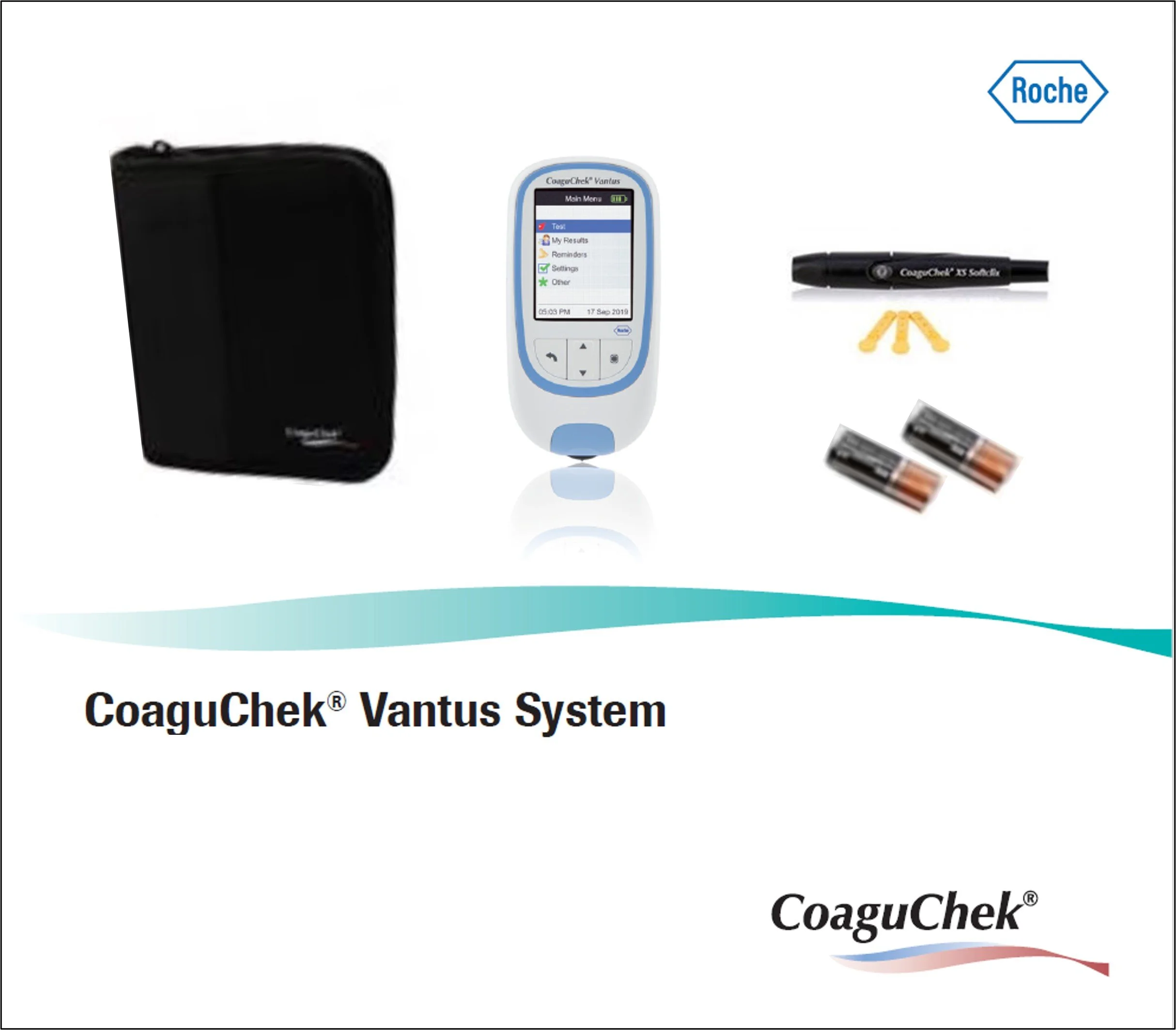 Roche CoaguChek XS Vantus PT/INR Meter Monitor Testing Kit
