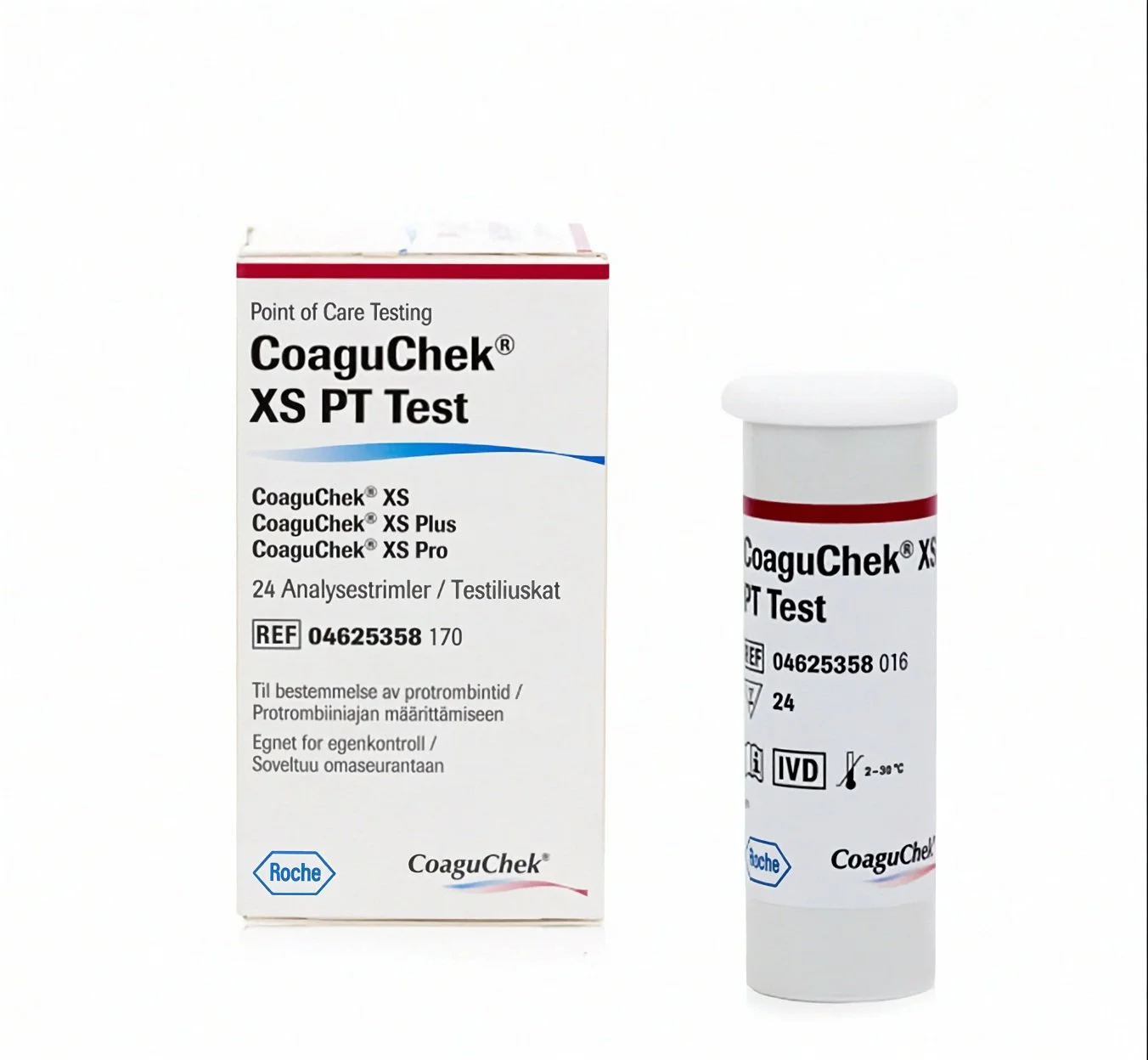Roche Coaguchek XS PT Test PST Test Strips 24/Box & Code Chip