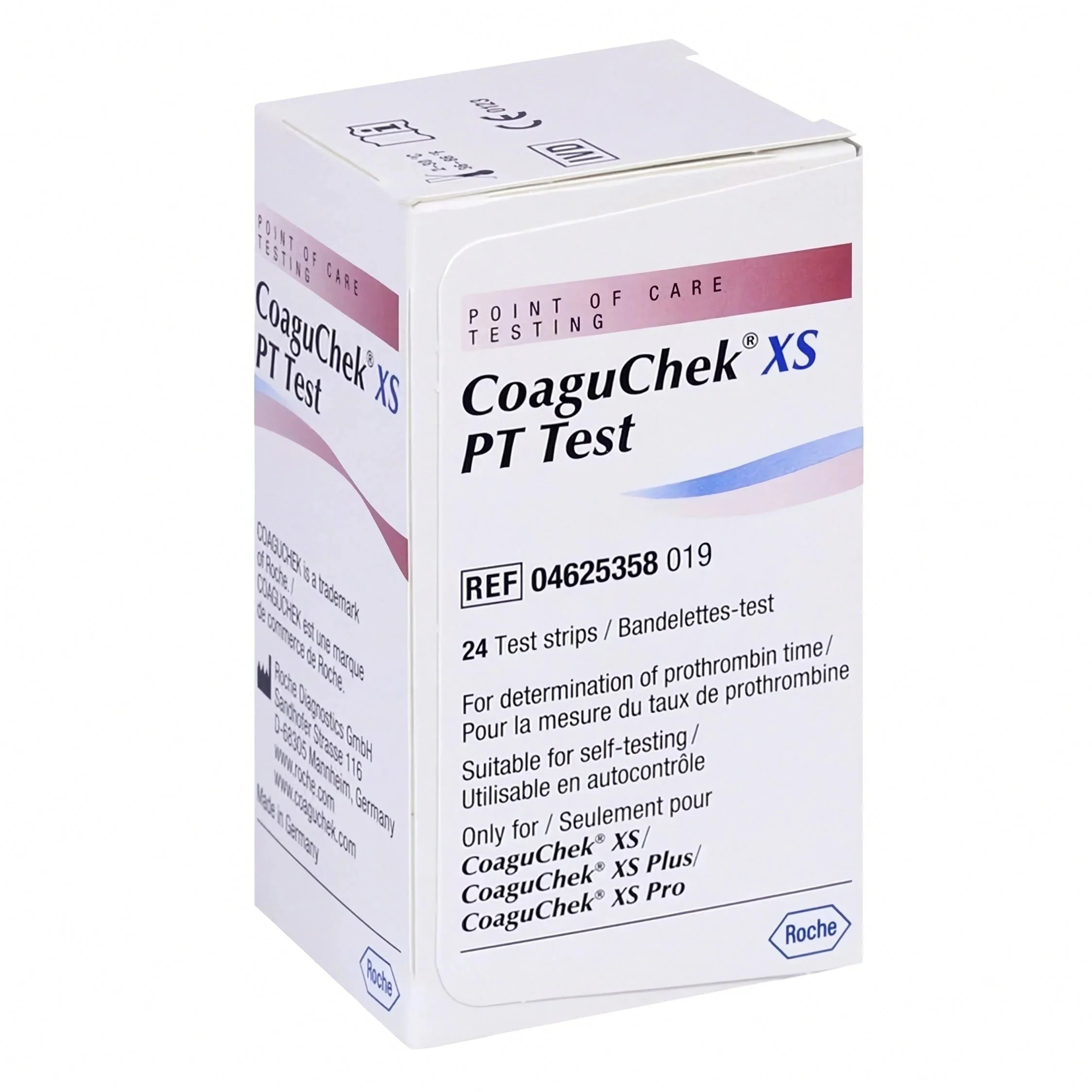 Roche Coaguchek XS PT Test PST Test Strips 24/Box & Code Chip