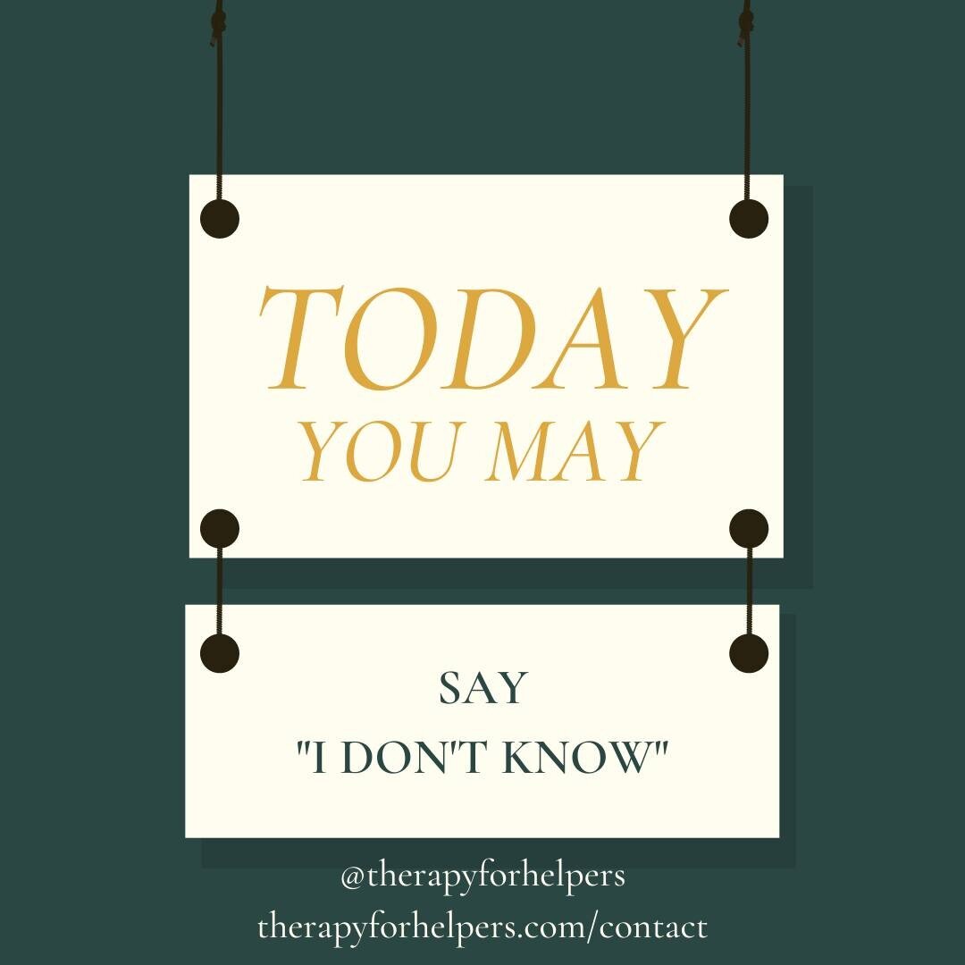 It's on your calendar, so you have to do it. 

As a helping professional, the pressure to always know the answer, to always feel responsible for solving a problem - even when the issue is outside of your expertise - can contribute to chronic stress &