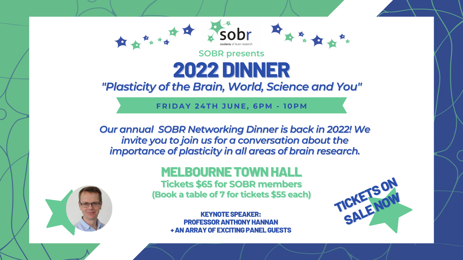 SOBR Networking Dinner 2022: Plasticity of the Brain, World, Science and You!