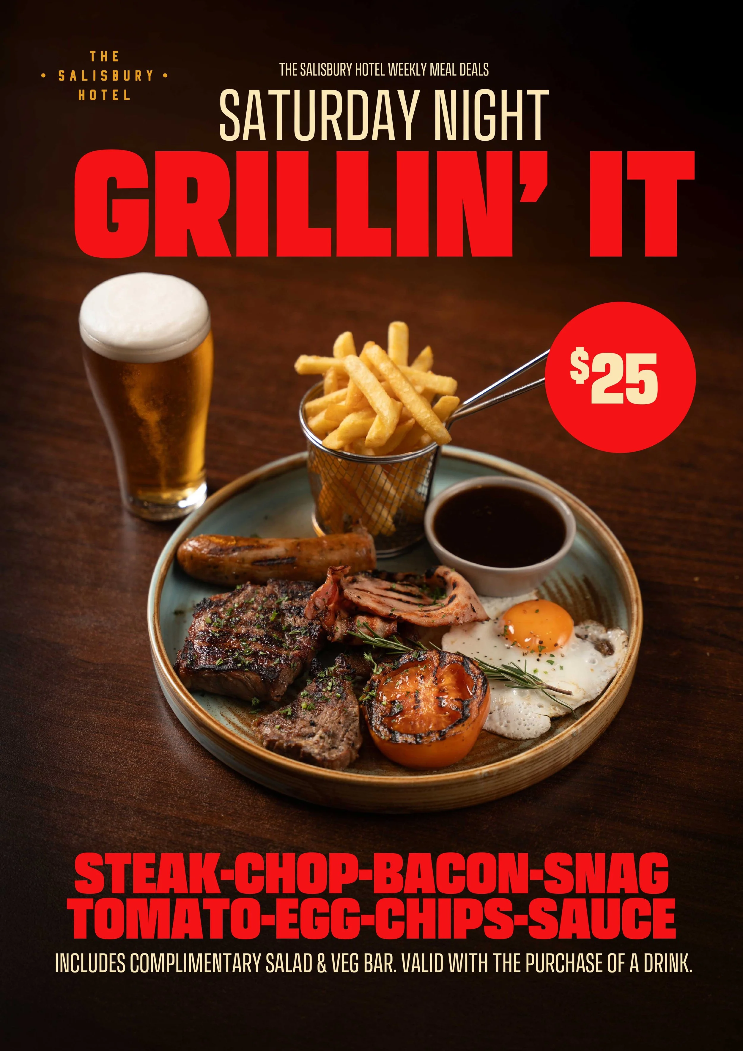 $25 Mixed Grill Saturday Nights in Salisbury