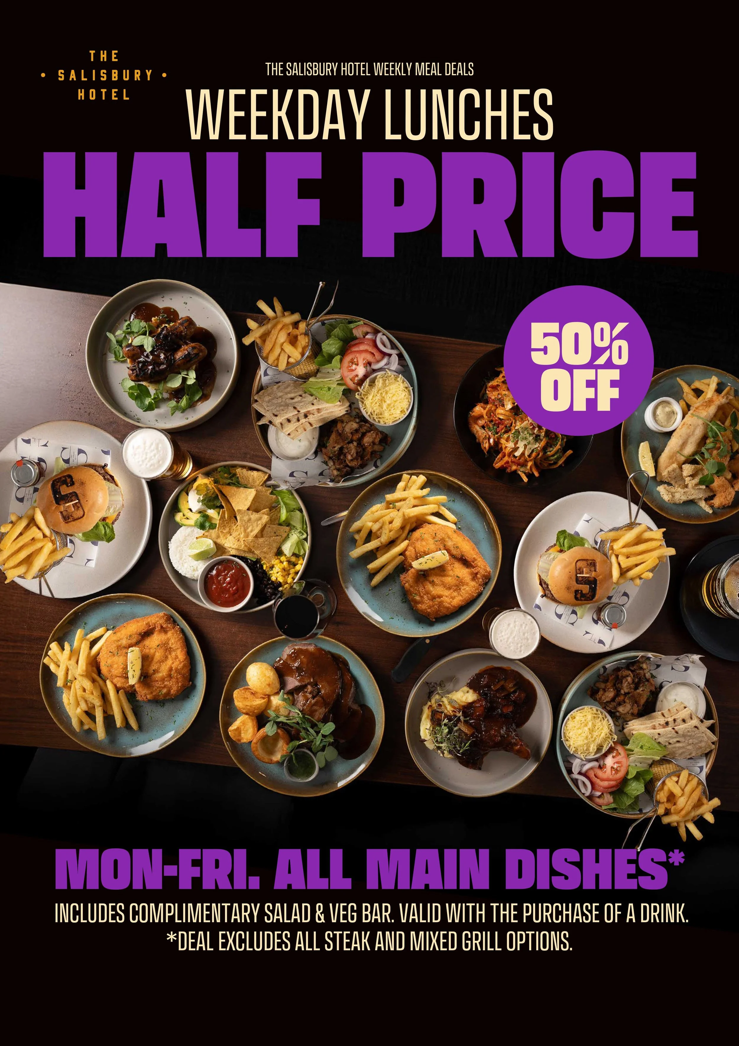 Half-Price Weekday Lunch IN SALISBURY