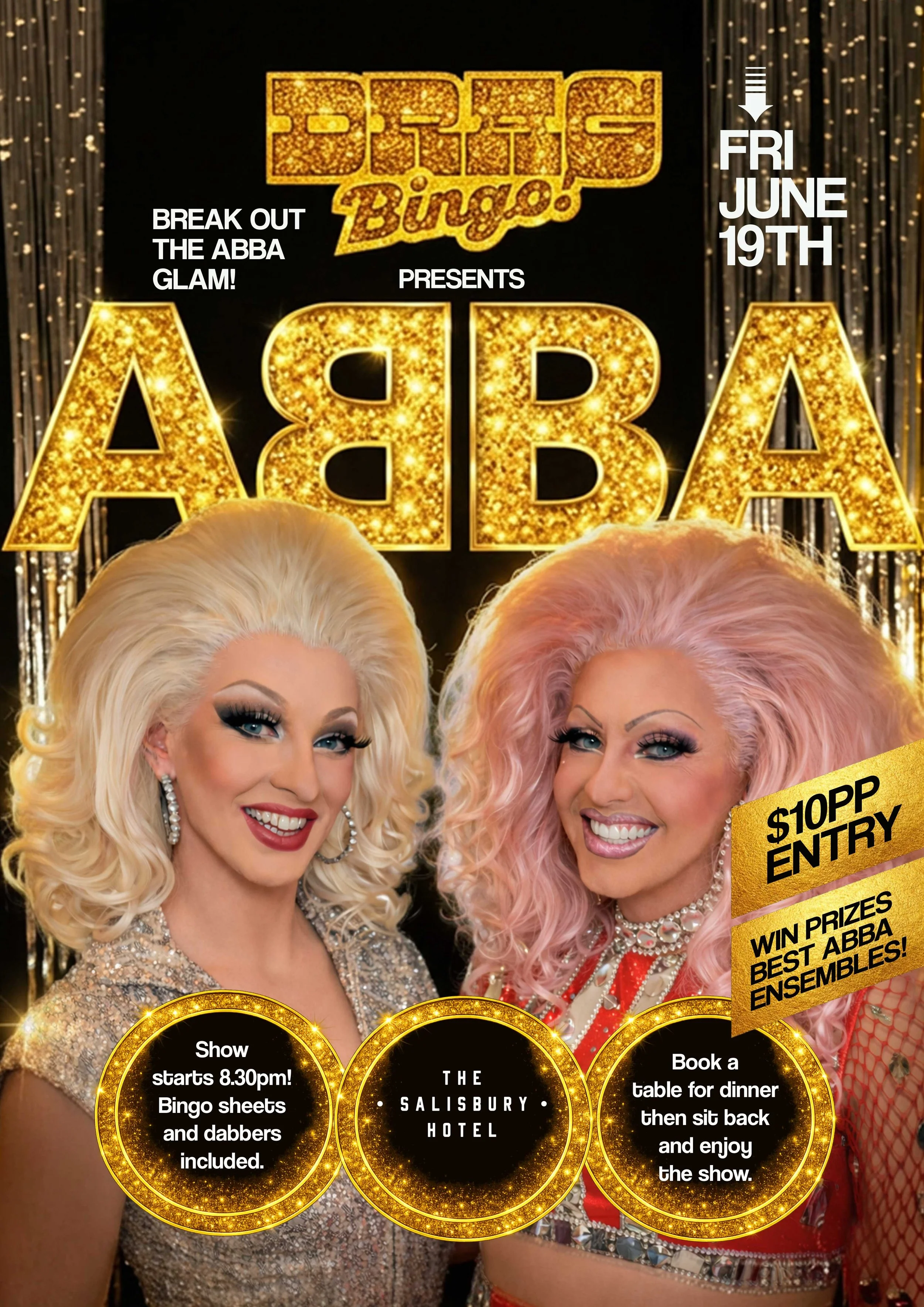 Salisbury Hotel Drag Bingo Abba Night Friday June 19 | Town of Salisbury