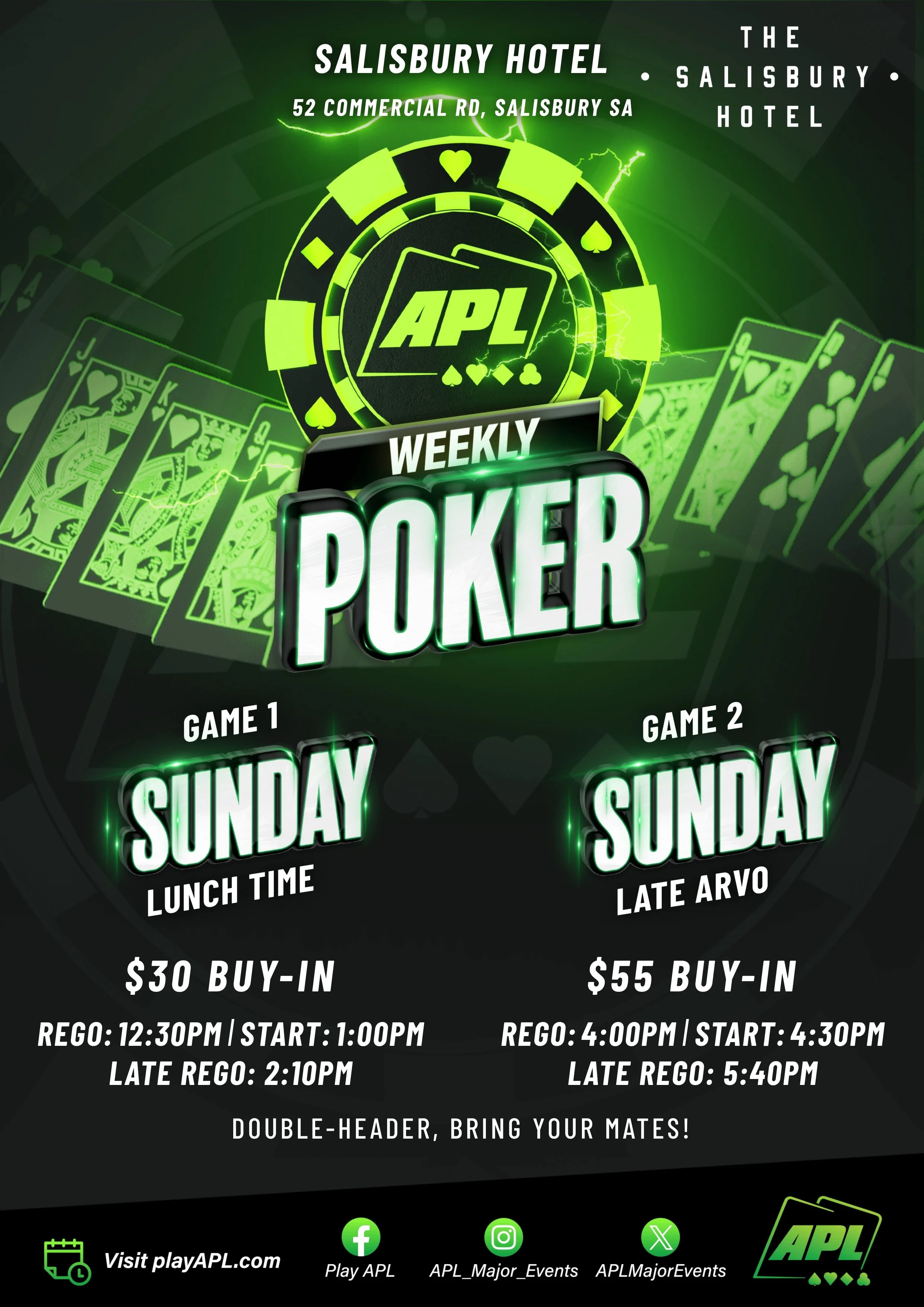 Weekly Sunday Poker at the Salisbury