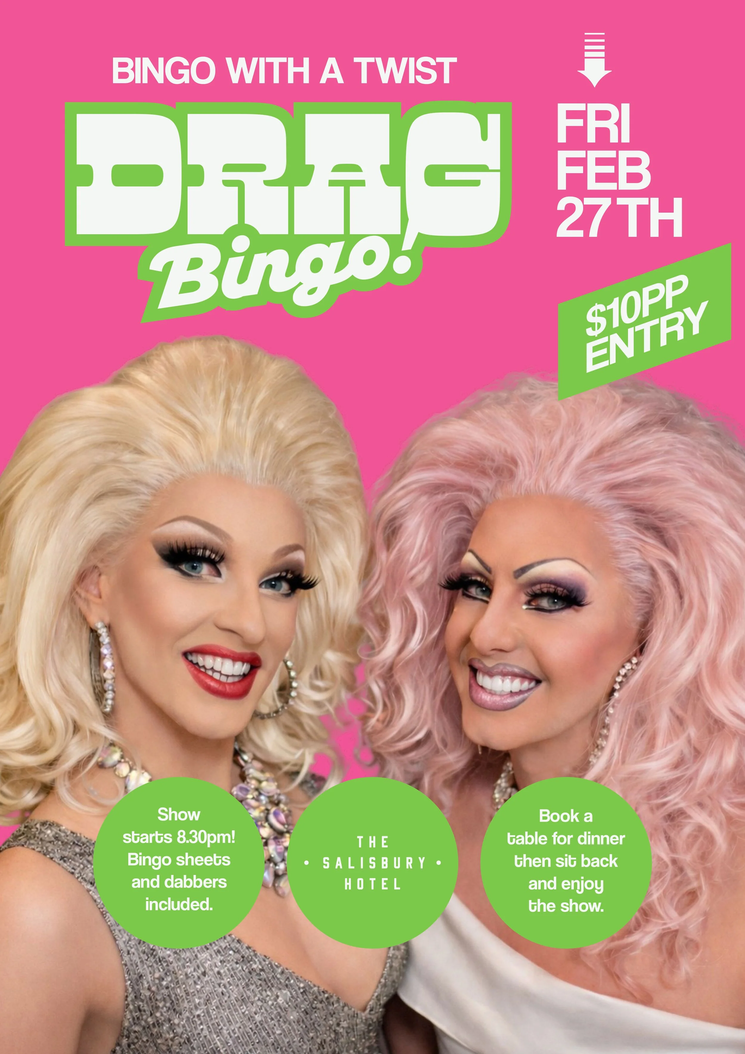 Drag Bingo February 27th | Salisbury Hotel Salisbury