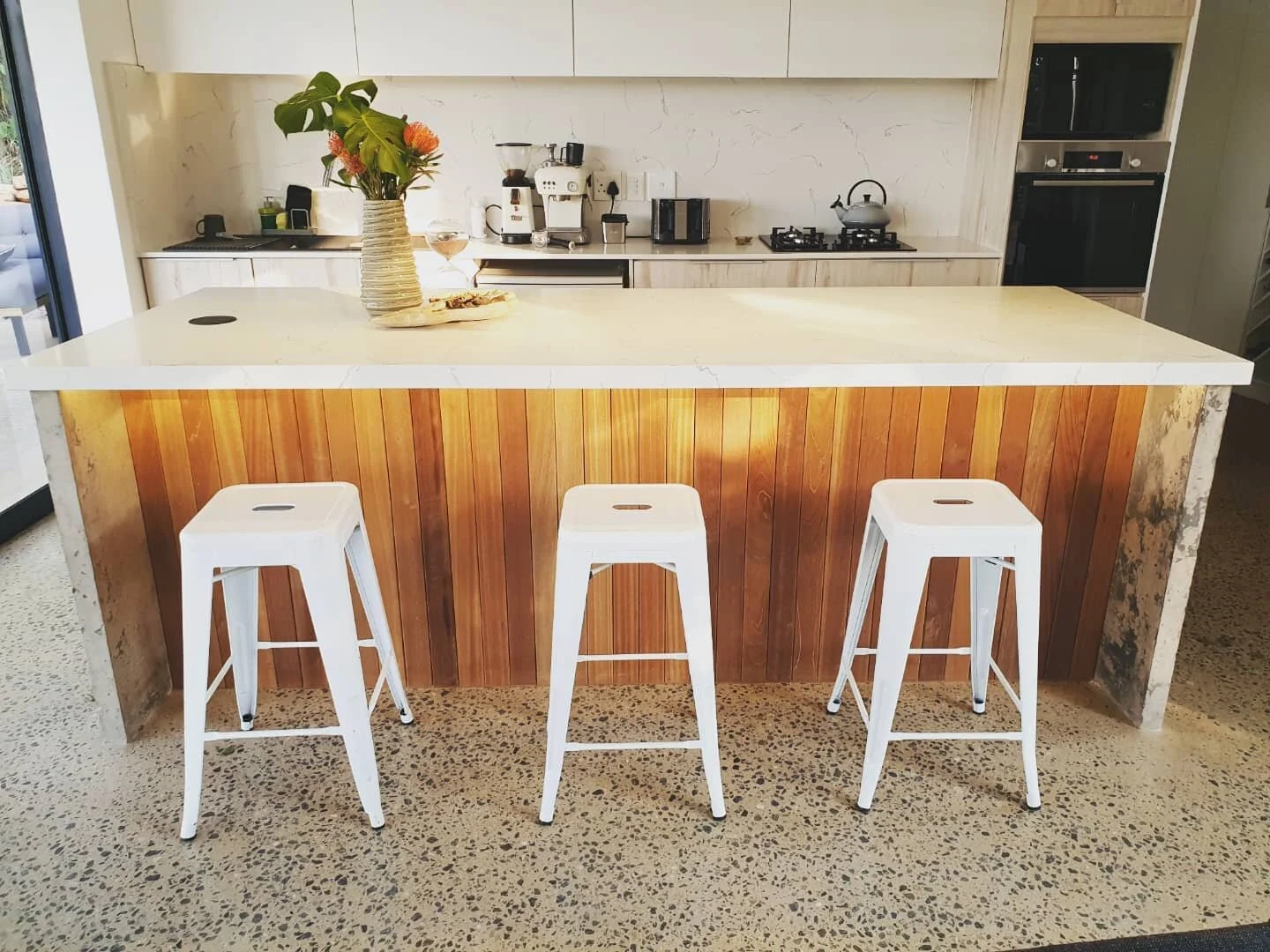 Elevate your kitchen island aesthetic with wood panels. This balau cladding creates texture and adds warmth to any space. 

Contact us for a free quote at 0741552068 

#wood #kitchendesign #kitchenislands #kitchenislanddesign #interiordesign #beautif