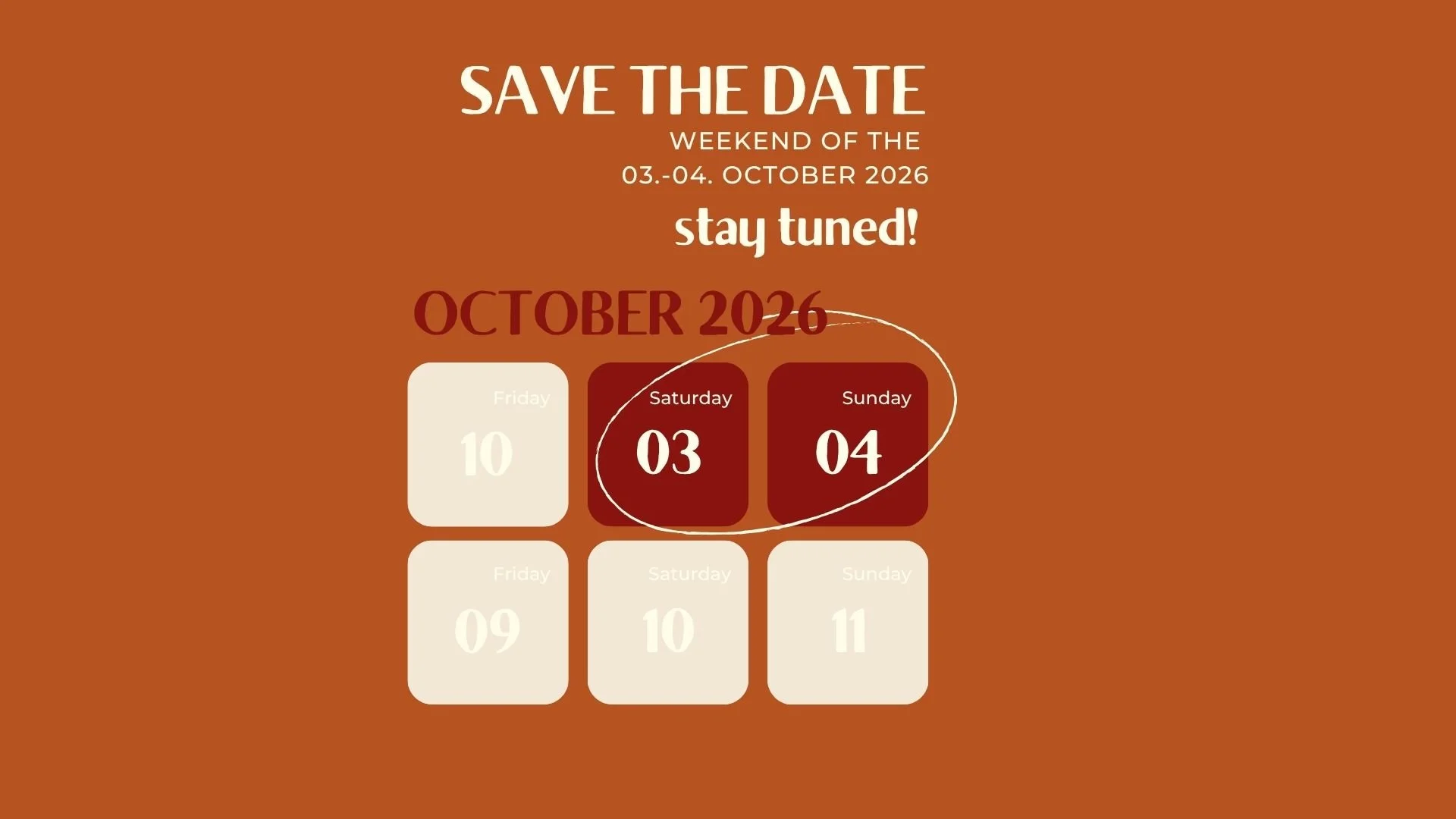 Save the date
