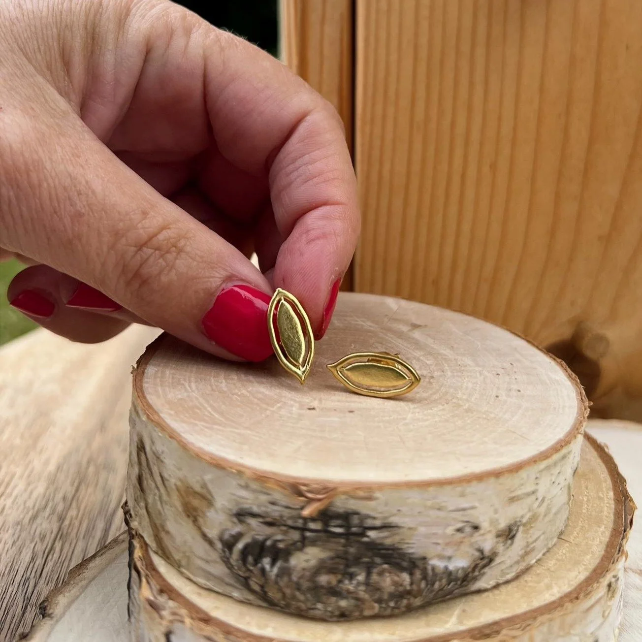 Cacao Golden Earrings