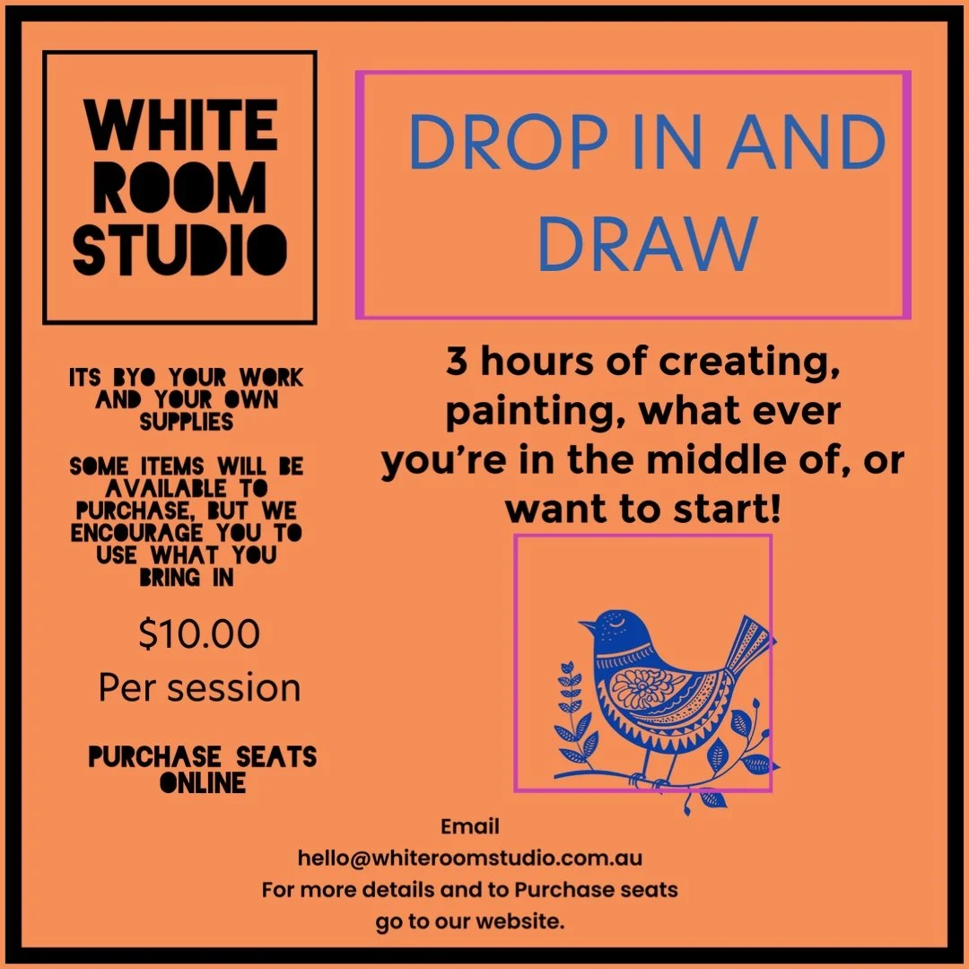 Drop in and Draw Friday Arvo  12th June 12-3pm BYO ART- Use of studio