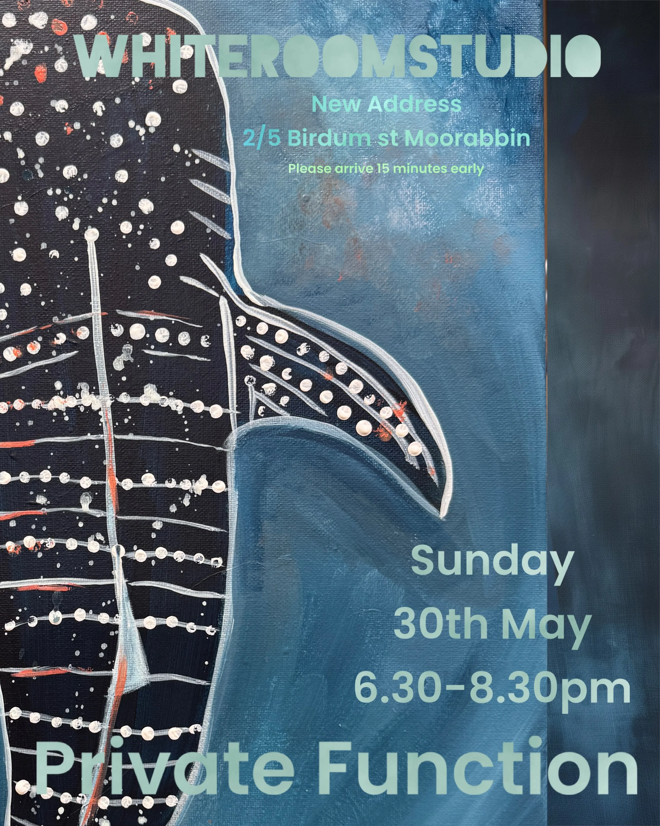 Private Function- Sunday 31st May - 6.30-8.30pm WhaleShark