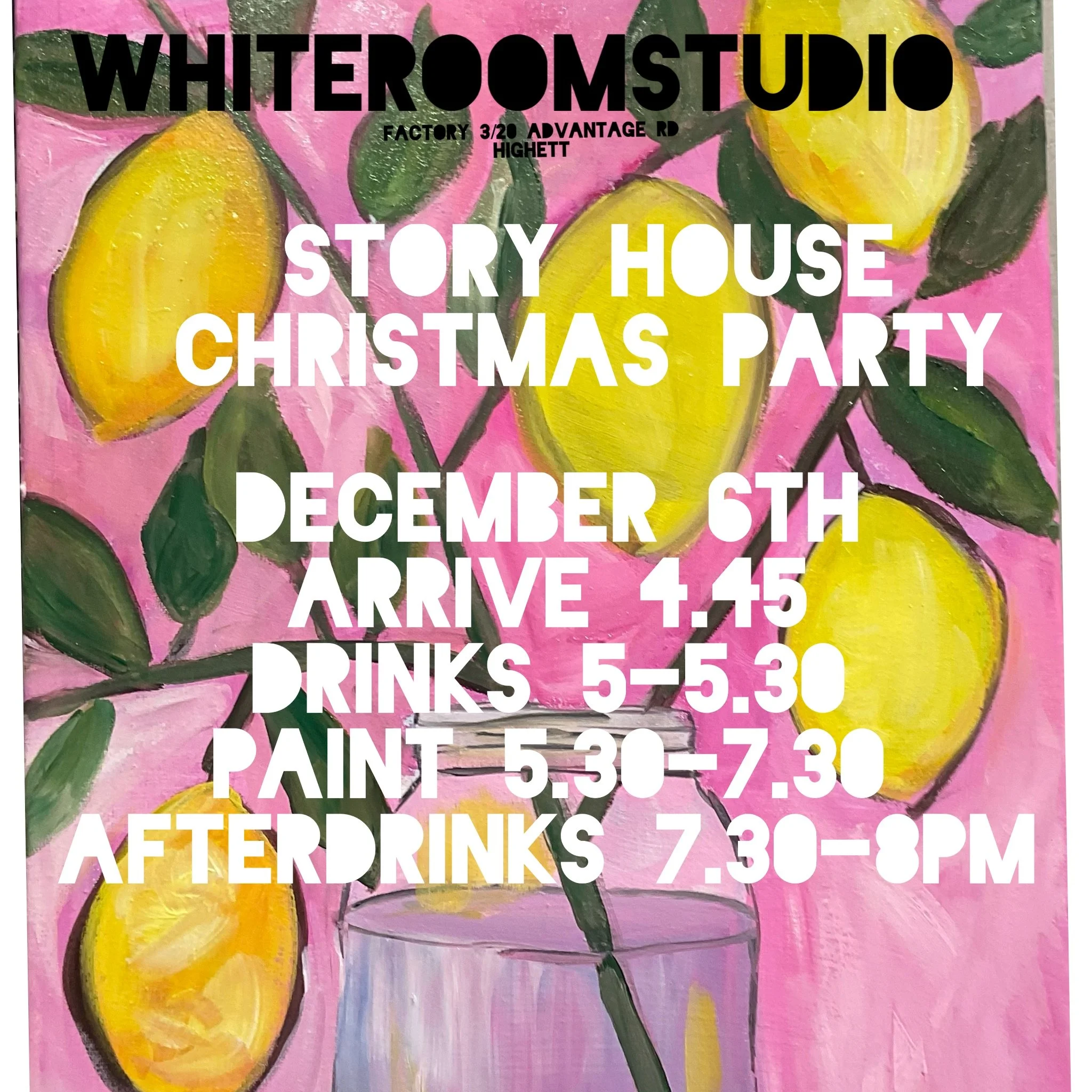 Private Function-Saturday 6th December - Storytime Cheltenham  Lemons 5- 8pm