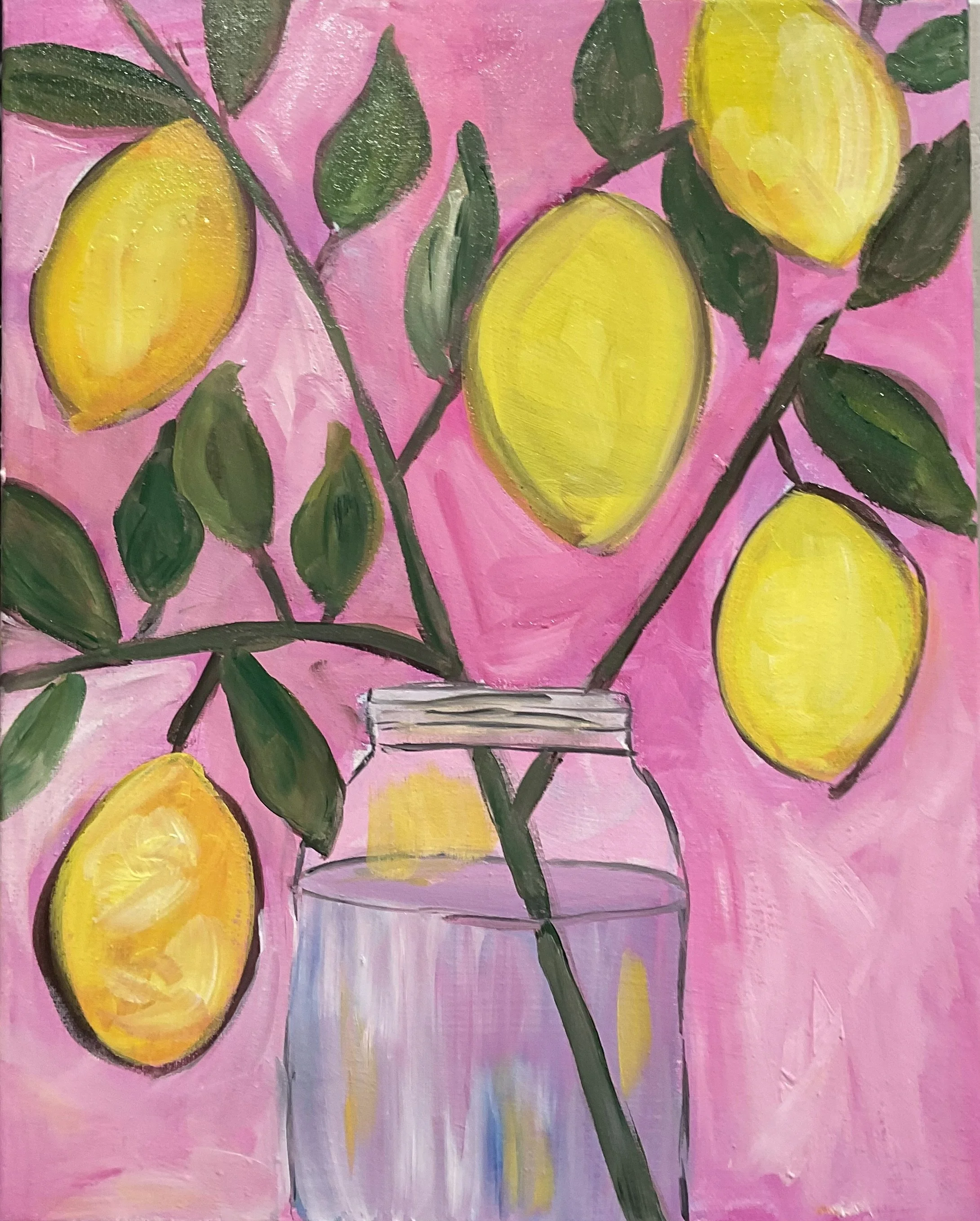Lemons $55.00 2 hour painting session