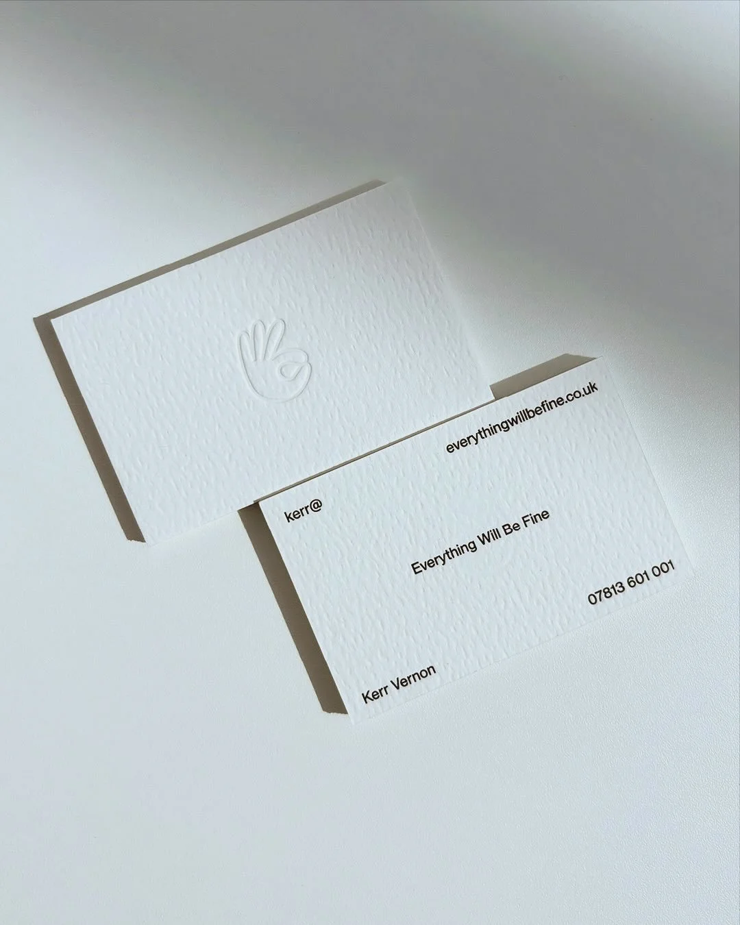 Today&rsquo;s the first day in the new studio at @swg3arts 

Glad I didn&rsquo;t print an address on the business cards. 😗

Printed by @istprinting 
Paper by @gfsmithpapers 

That emboss is 👌