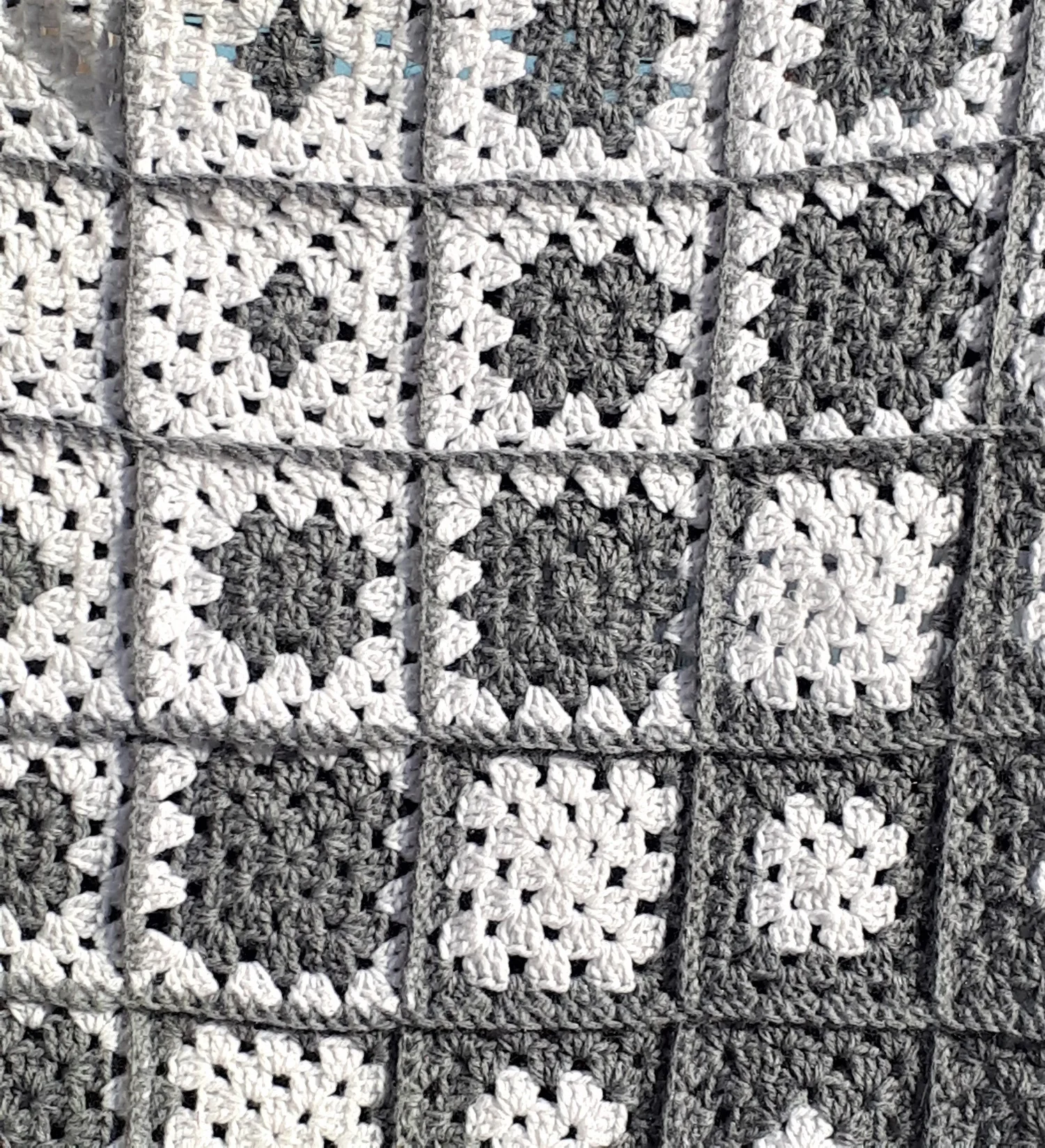 Neutral Colour Granny Square Crochet Baby Blanket — O Begins Owl