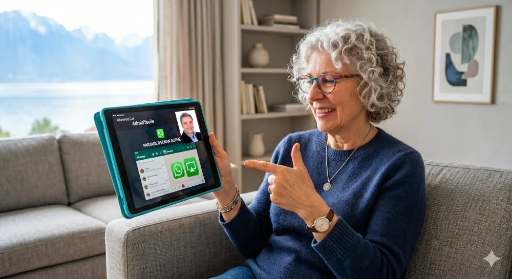 Le partage d’écran via WhatsApp