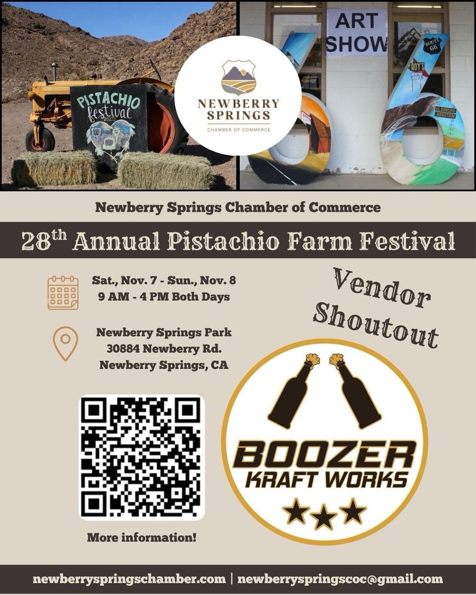 Boozer Kraft Works!

We&rsquo;re excited to introduce another amazing vendor joining us at the 28th Annual Pistachio Farm Festival! 💚

From unique finds to delicious treats, our vendors are a HUGE part of what makes this festival so special! 🛍️🌵
C