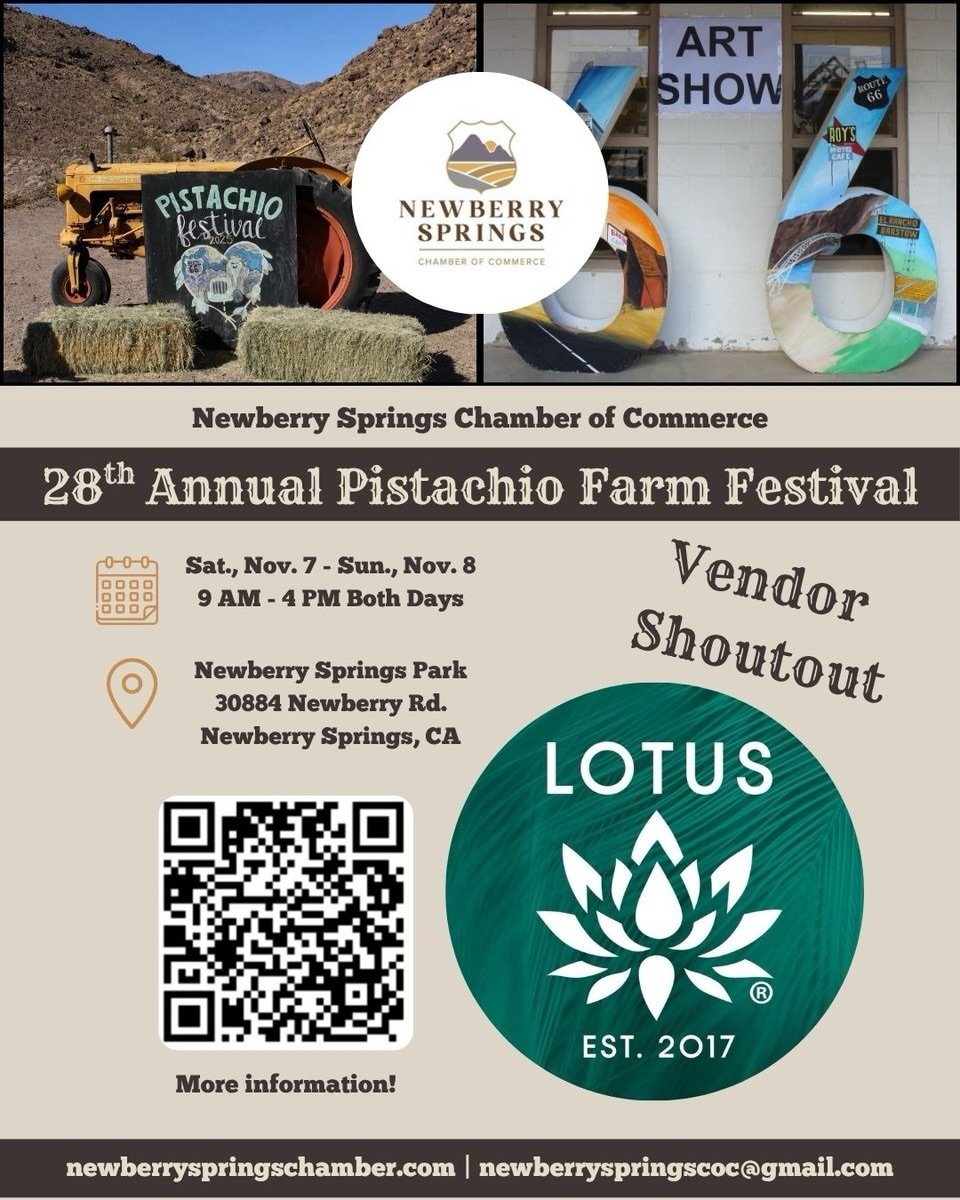VENDOR SHOUTOUT!

@heal.lotus 

We&rsquo;re excited to introduce another amazing vendor joining us at the 28th Annual Pistachio Farm Festival! 💚

From unique finds to delicious treats, our vendors are a HUGE part of what makes this festival so speci