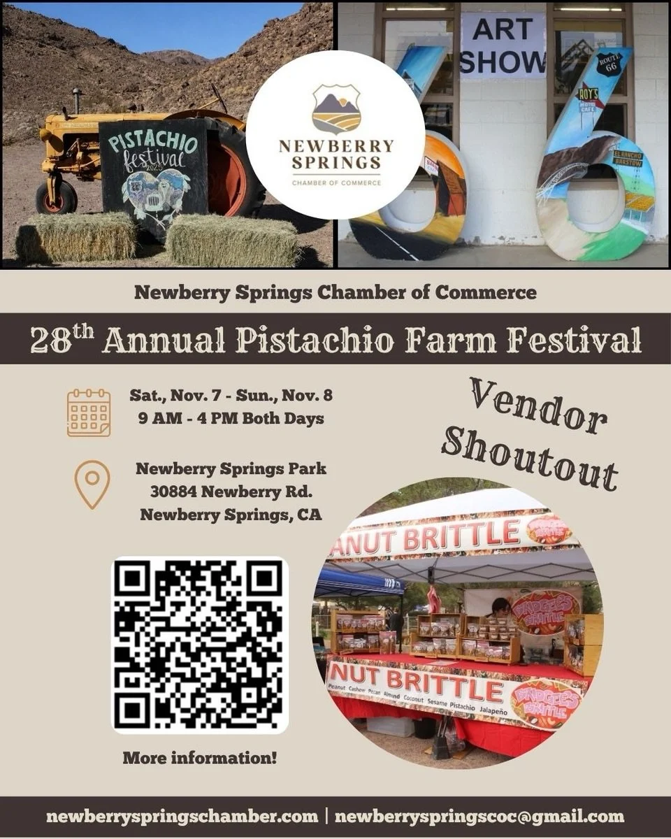 VENDOR SHOUTOUT!

Bridgee&rsquo;s Brittle!

We&rsquo;re excited to introduce another amazing vendor joining us at the 28th Annual Pistachio Farm Festival! 💚

From unique finds to delicious treats, our vendors are a HUGE part of what makes this festi
