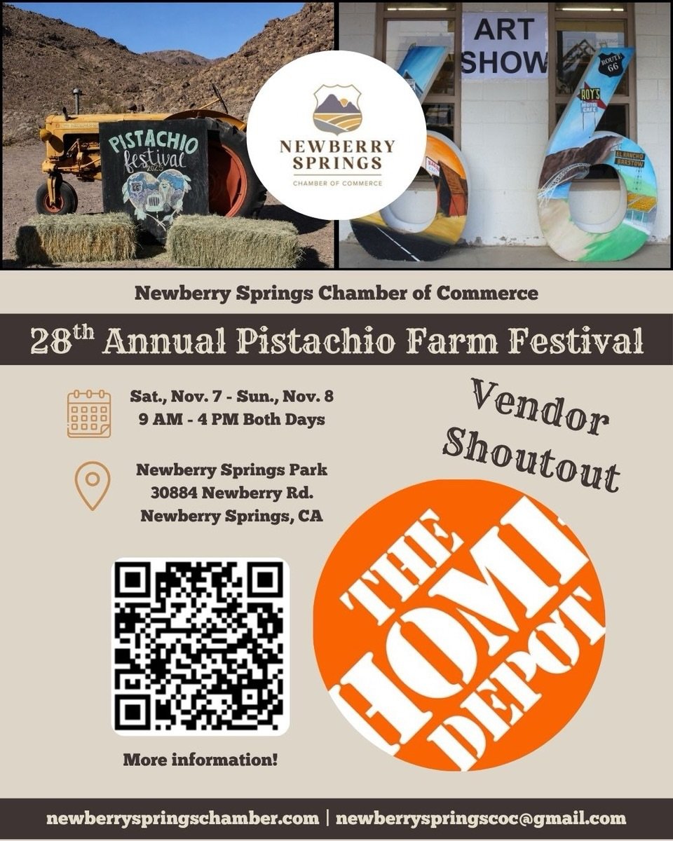 VENDOR SHOUTOUT!

THE HOME DEPOT

We&rsquo;re excited to introduce another amazing vendor joining us at the 28th Annual Pistachio Farm Festival! 💚

From unique finds to delicious treats, our vendors are a HUGE part of what makes this festival so spe