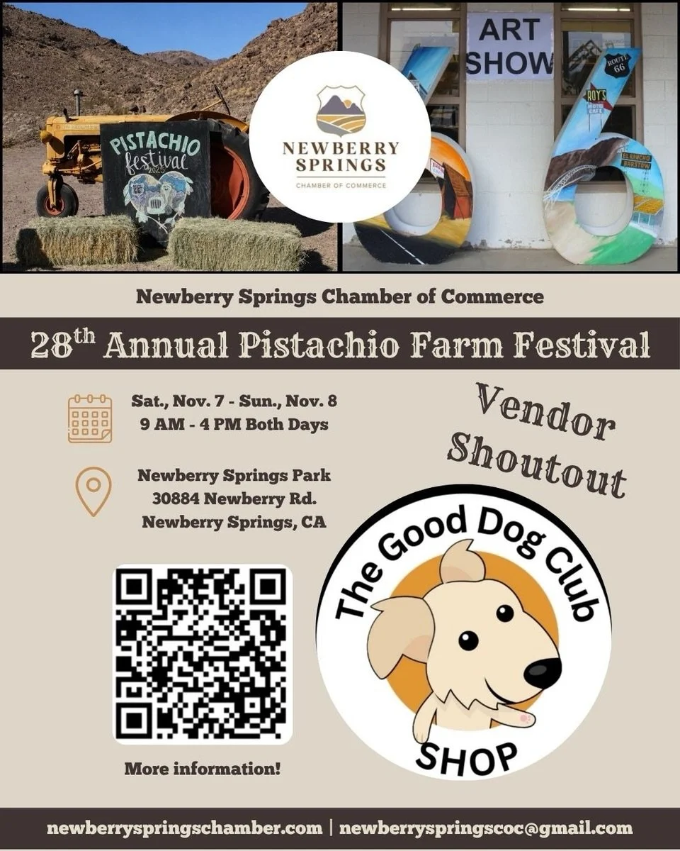 VENDOR SHOUTOUT!

@thegooddogclub.shop 

We&rsquo;re excited to introduce another amazing vendor joining us at the 28th Annual Pistachio Farm Festival! 💚

From unique finds to delicious treats, our vendors are a HUGE part of what makes this festival
