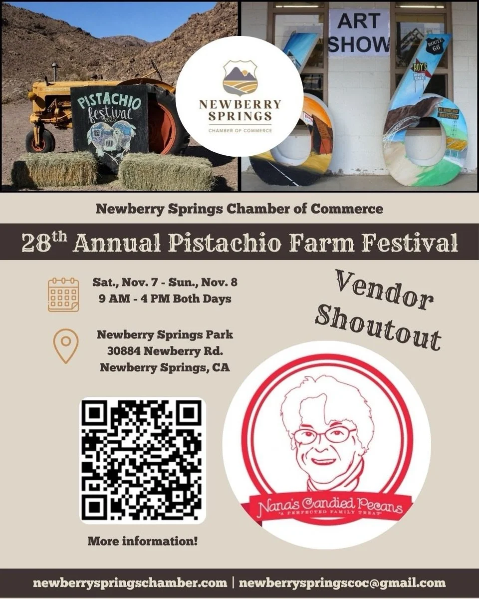 VENDOR SHOUTOUT!

We&rsquo;re excited to introduce another amazing vendor joining us at the 28th Annual Pistachio Farm Festival! 💚

From unique finds to delicious treats, our vendors are a HUGE part of what makes this festival so special! 🛍️🌵
Come