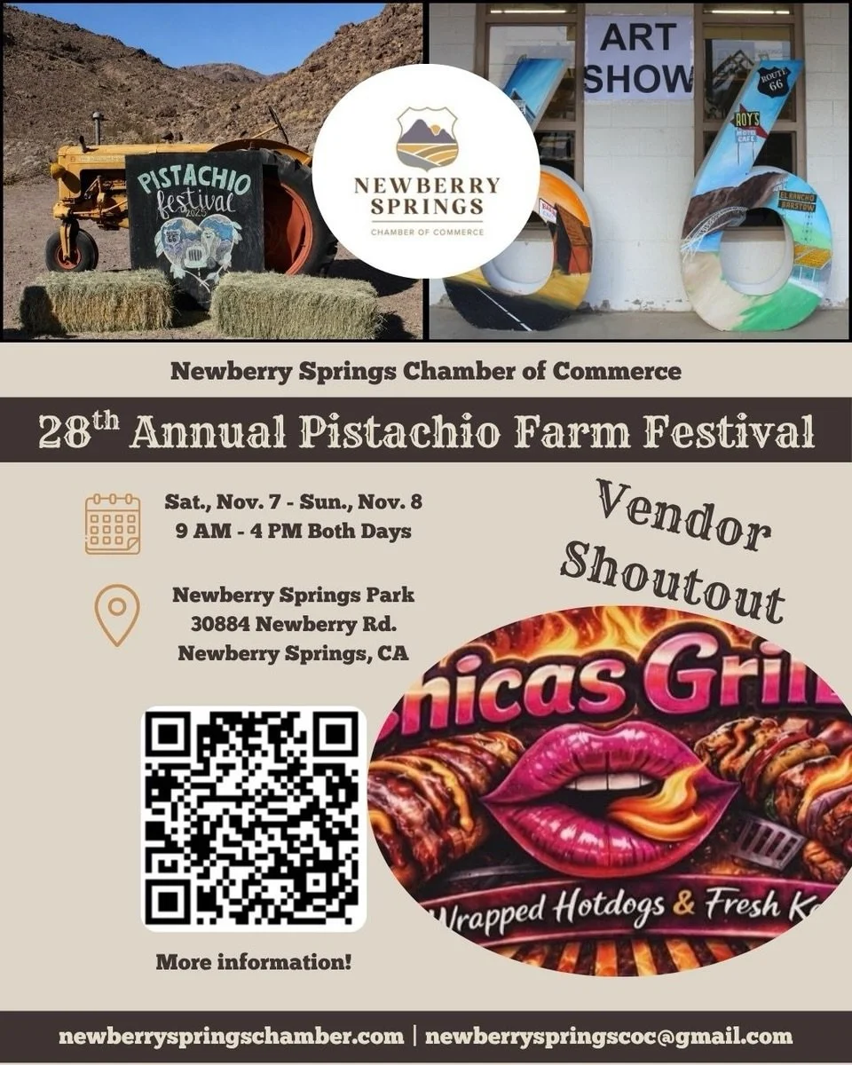 VENDOR SHOUTOUT!

@chicasgrill2026 

We&rsquo;re excited to introduce another amazing vendor joining us at the 28th Annual Pistachio Farm Festival! 💚

From unique finds to delicious treats, our vendors are a HUGE part of what makes this festival so 