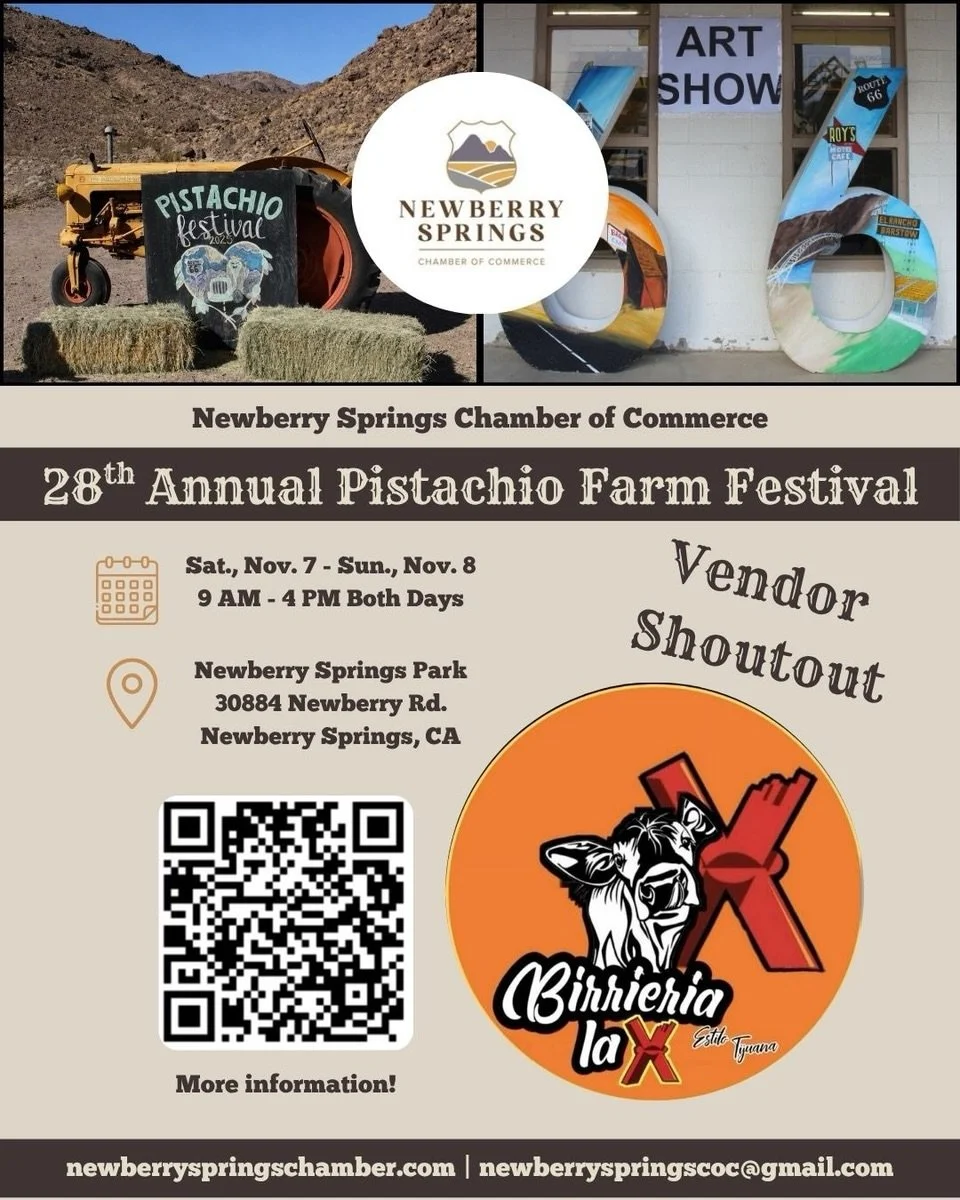 VENDOR SHOUTOUT!

@birrieria_la_x 

We&rsquo;re excited to introduce another amazing vendor joining us at the 28th Annual Pistachio Farm Festival! 💚

From unique finds to delicious treats, our vendors are a HUGE part of what makes this festival so s