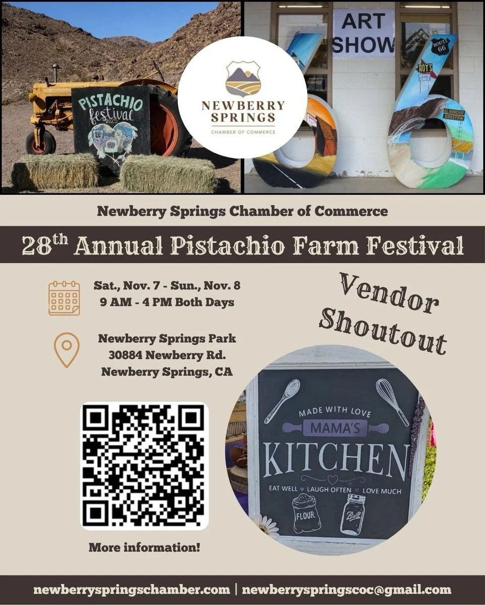 VENDOR SHOUTOUT!

@mamaskitchen1003 

We&rsquo;re excited to introduce another amazing vendor joining us at the 28th Annual Pistachio Farm Festival! 💚

From unique finds to delicious treats, our vendors are a HUGE part of what makes this festival so