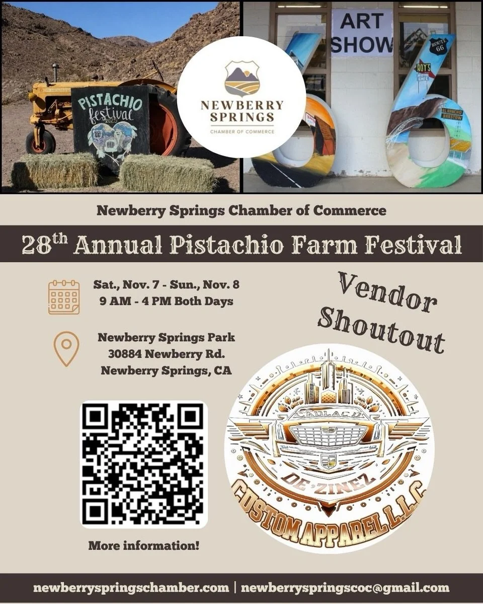VENDOR SHOUTOUT!

@cadlacd 

We&rsquo;re excited to introduce another amazing vendor joining us at the 28th Annual Pistachio Farm Festival! 💚

From unique finds to delicious treats, our vendors are a HUGE part of what makes this festival so special!
