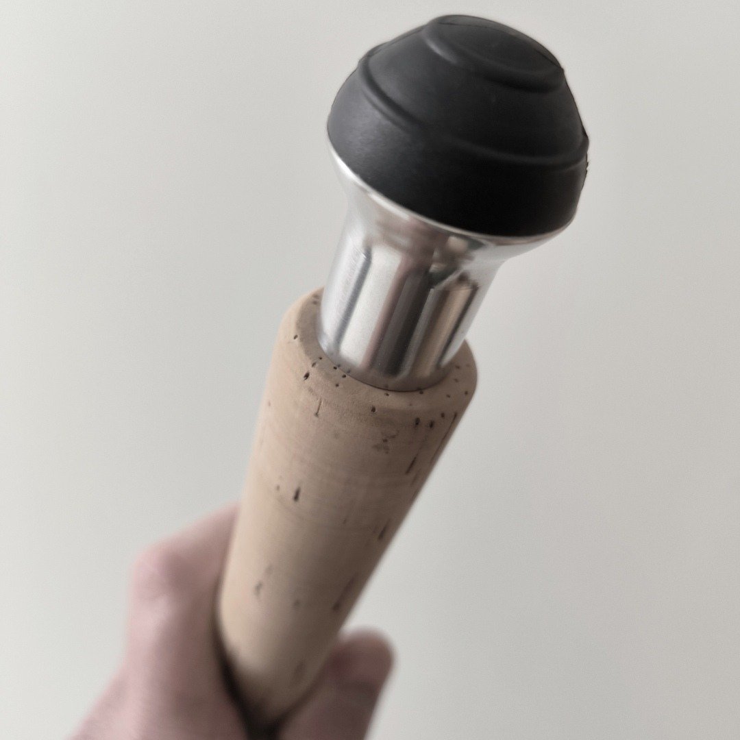 Angelrute mit einem Endgriff aus Kork und Aluminium