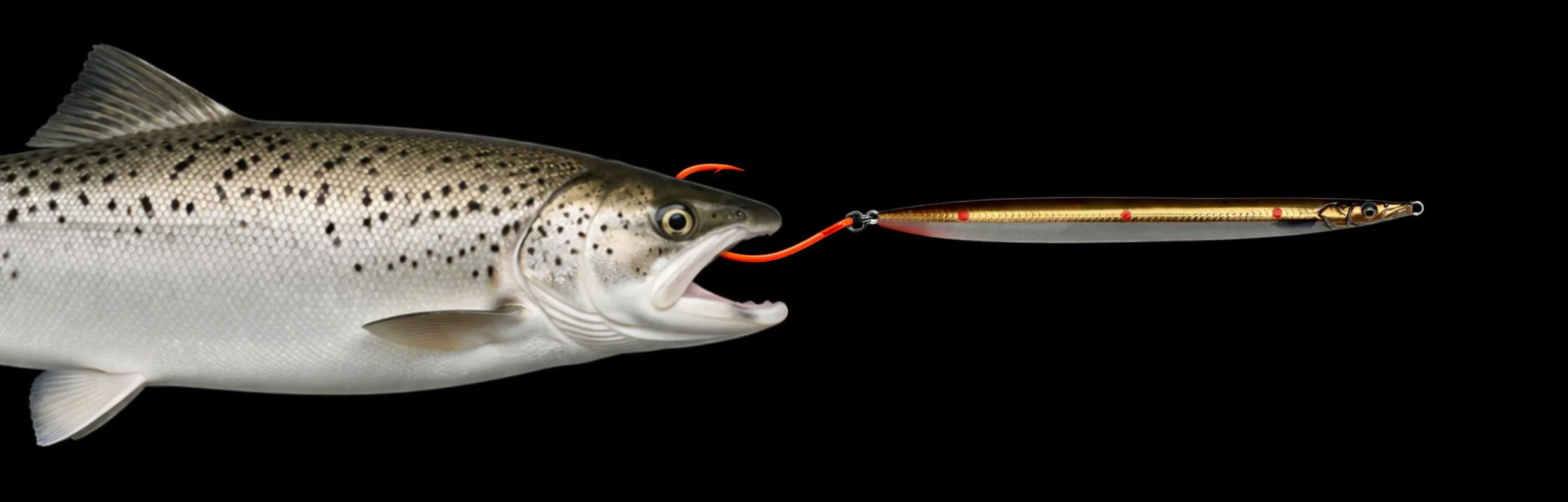 Zu große Haken können beim Angeln auf Meerforelle die Fische verletzen.